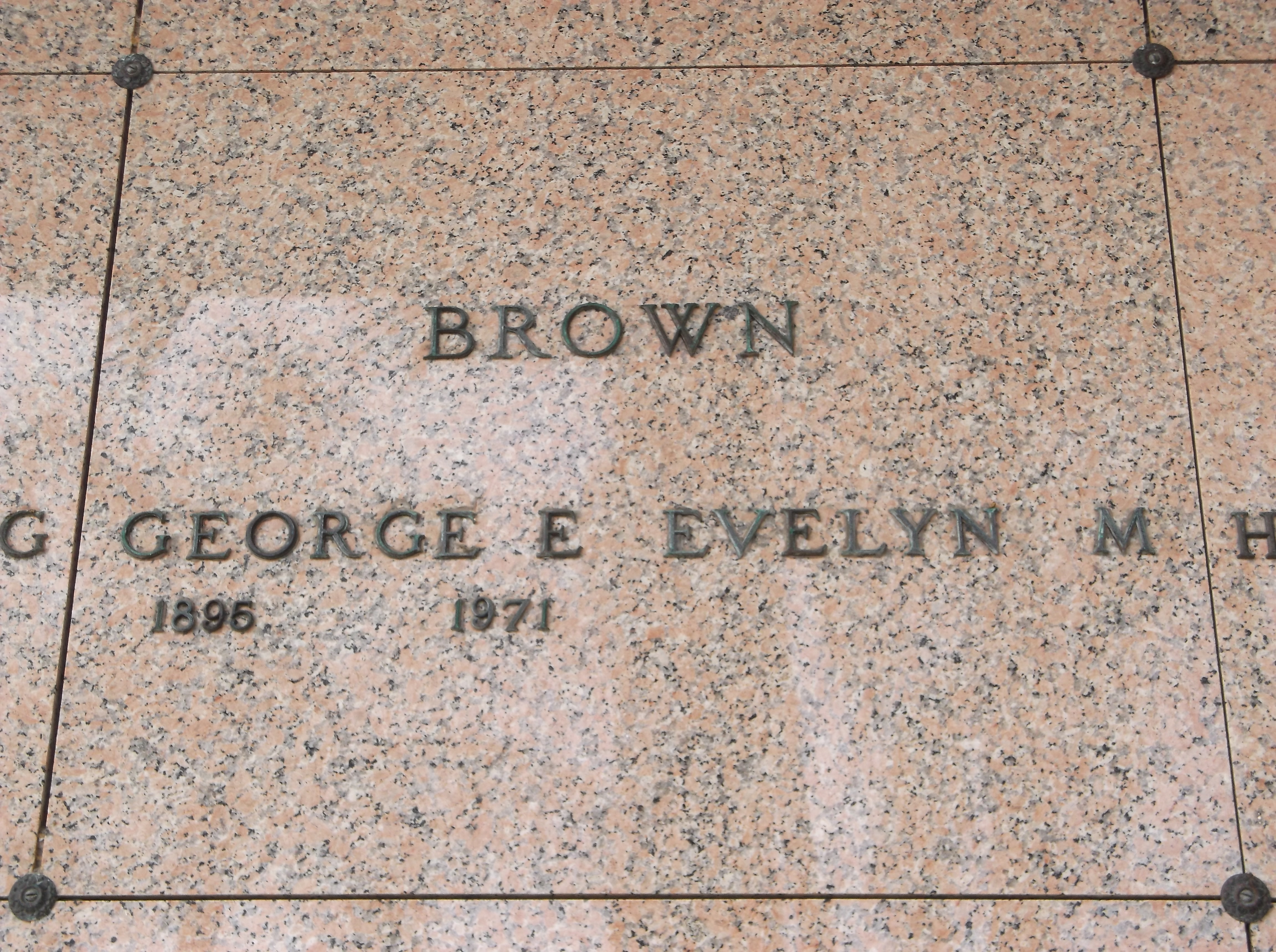 Evelyn M Brown