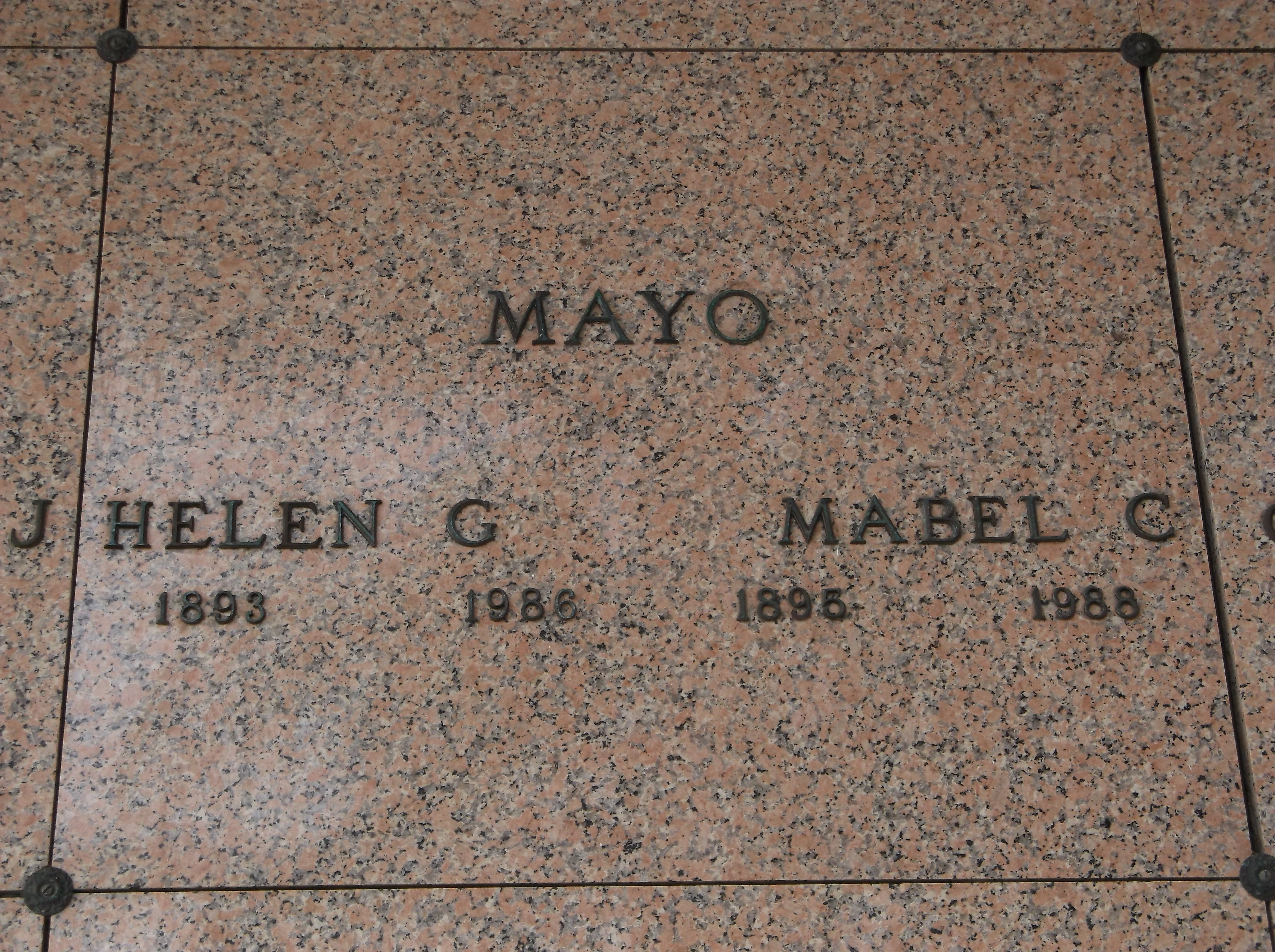 Helen G Mayo