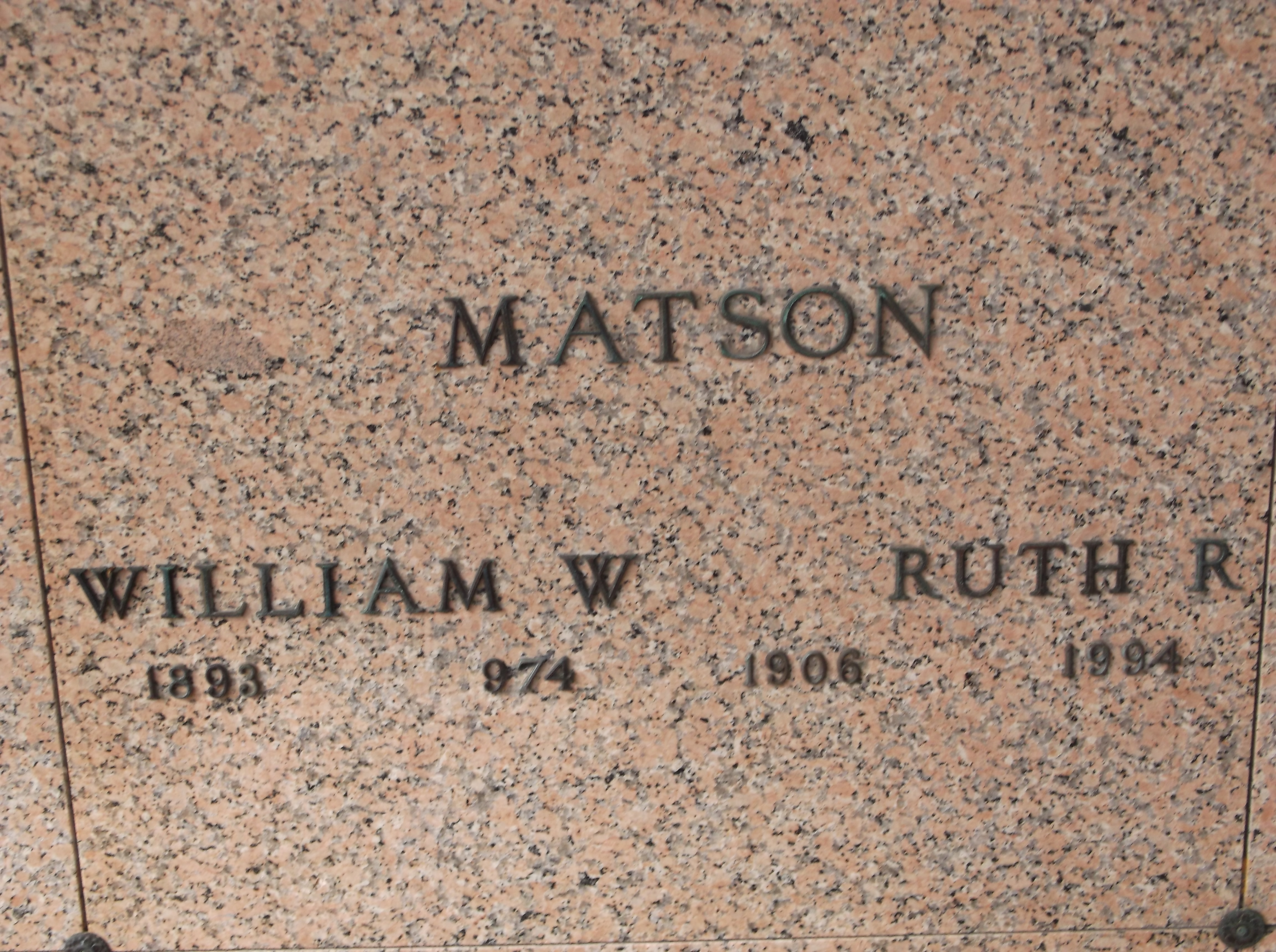 Ruth R Matson