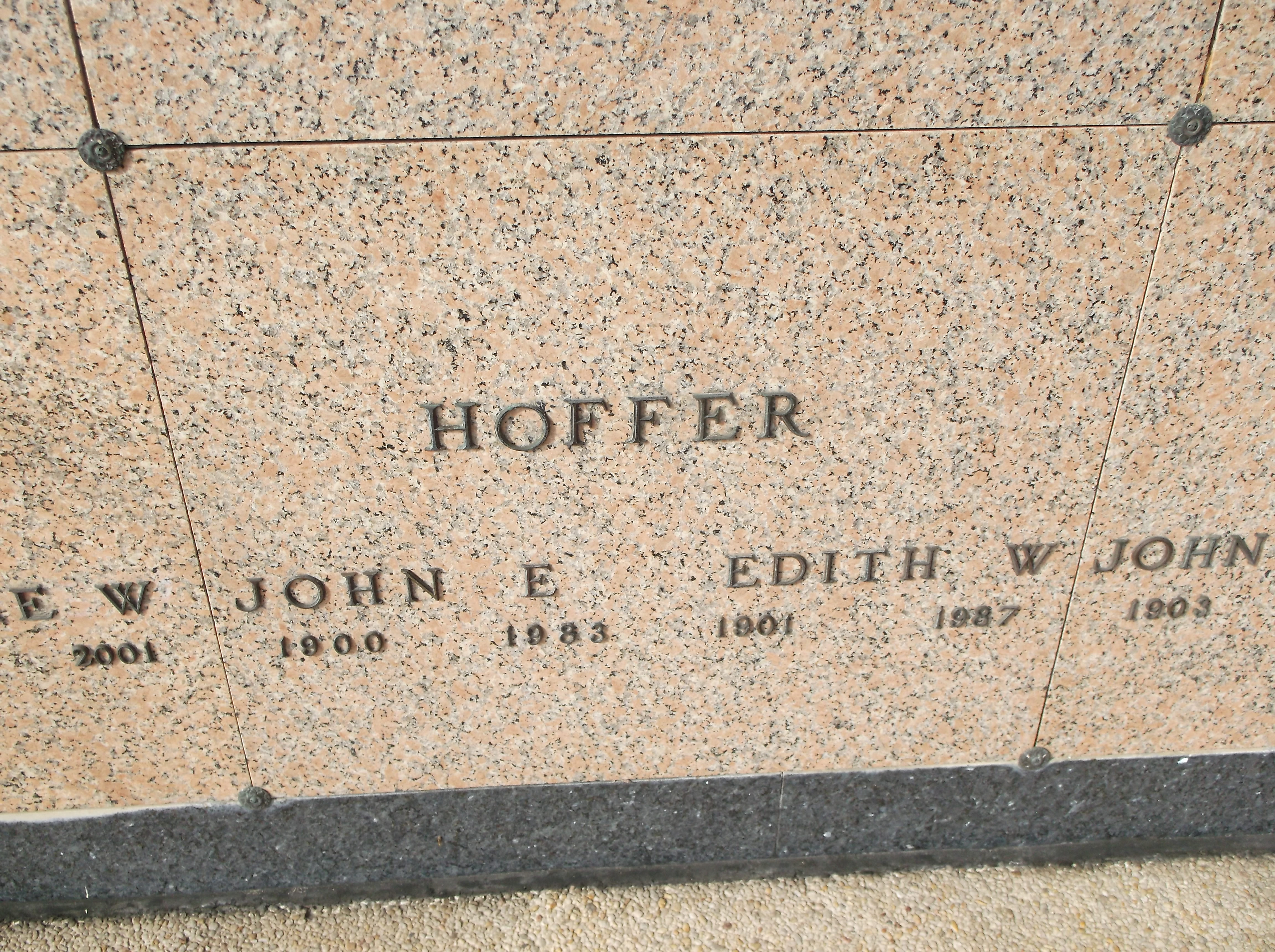 Edith W Hoffer
