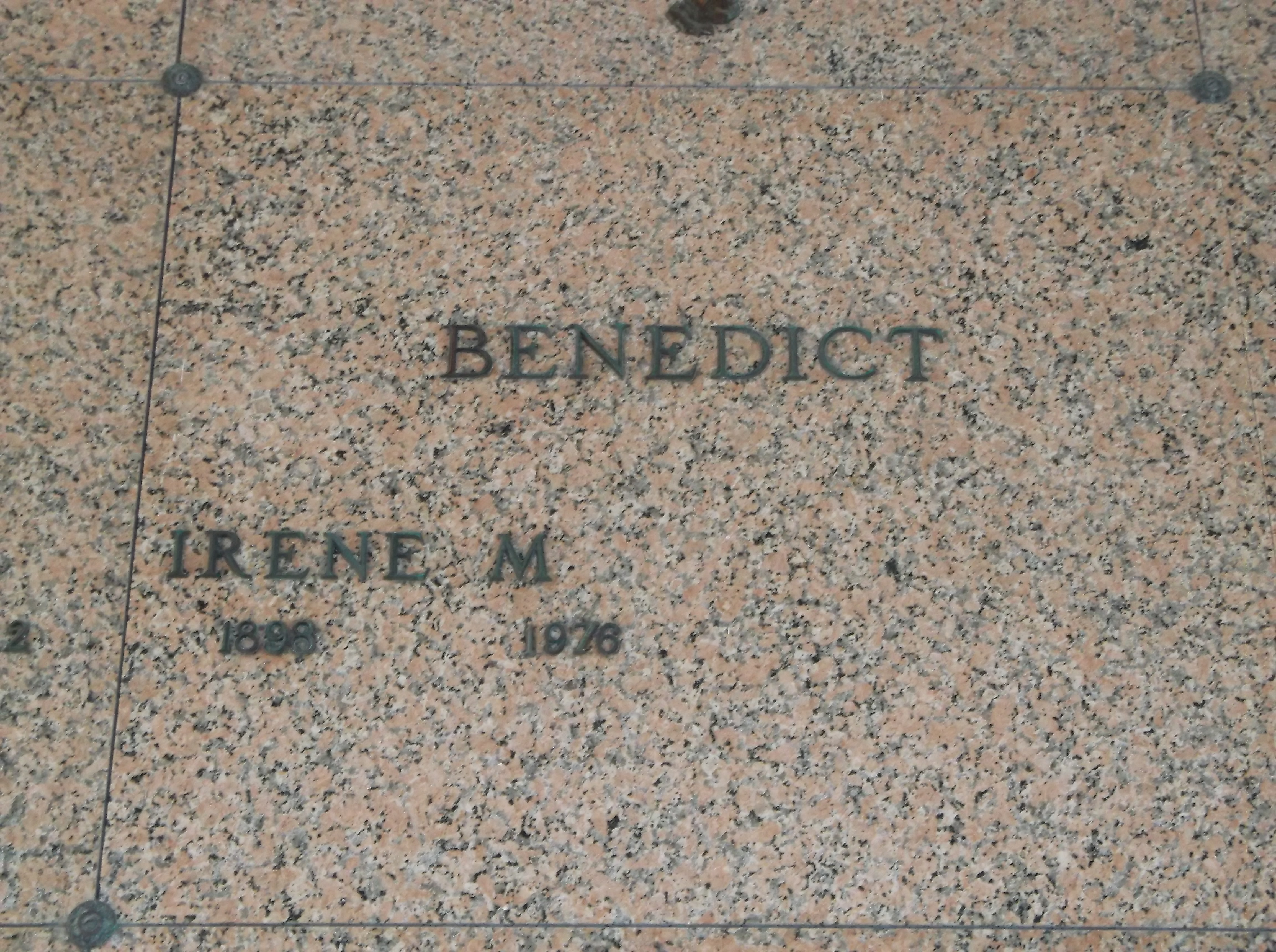 Irene M Benedict