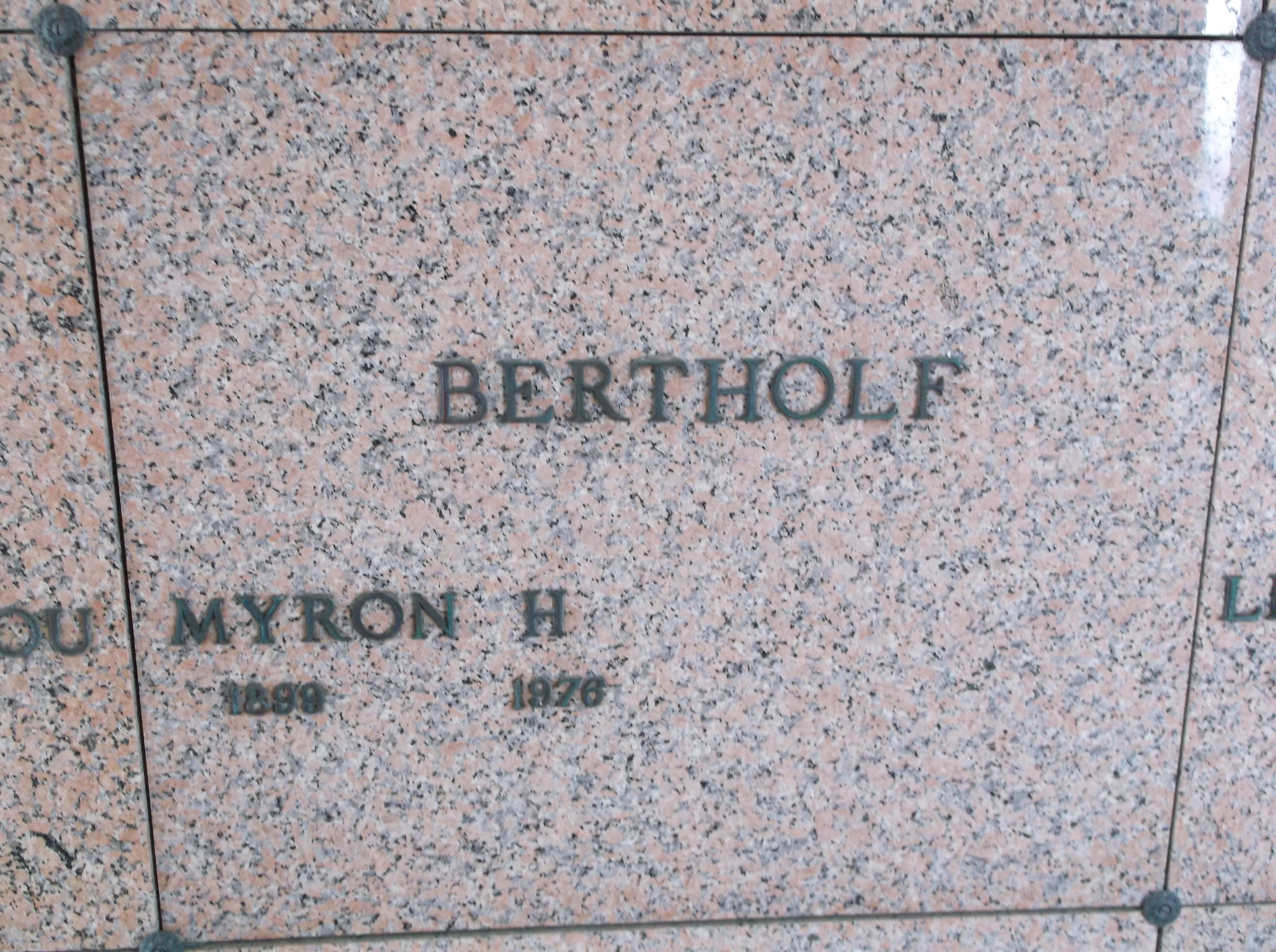 Myron H Bertholf