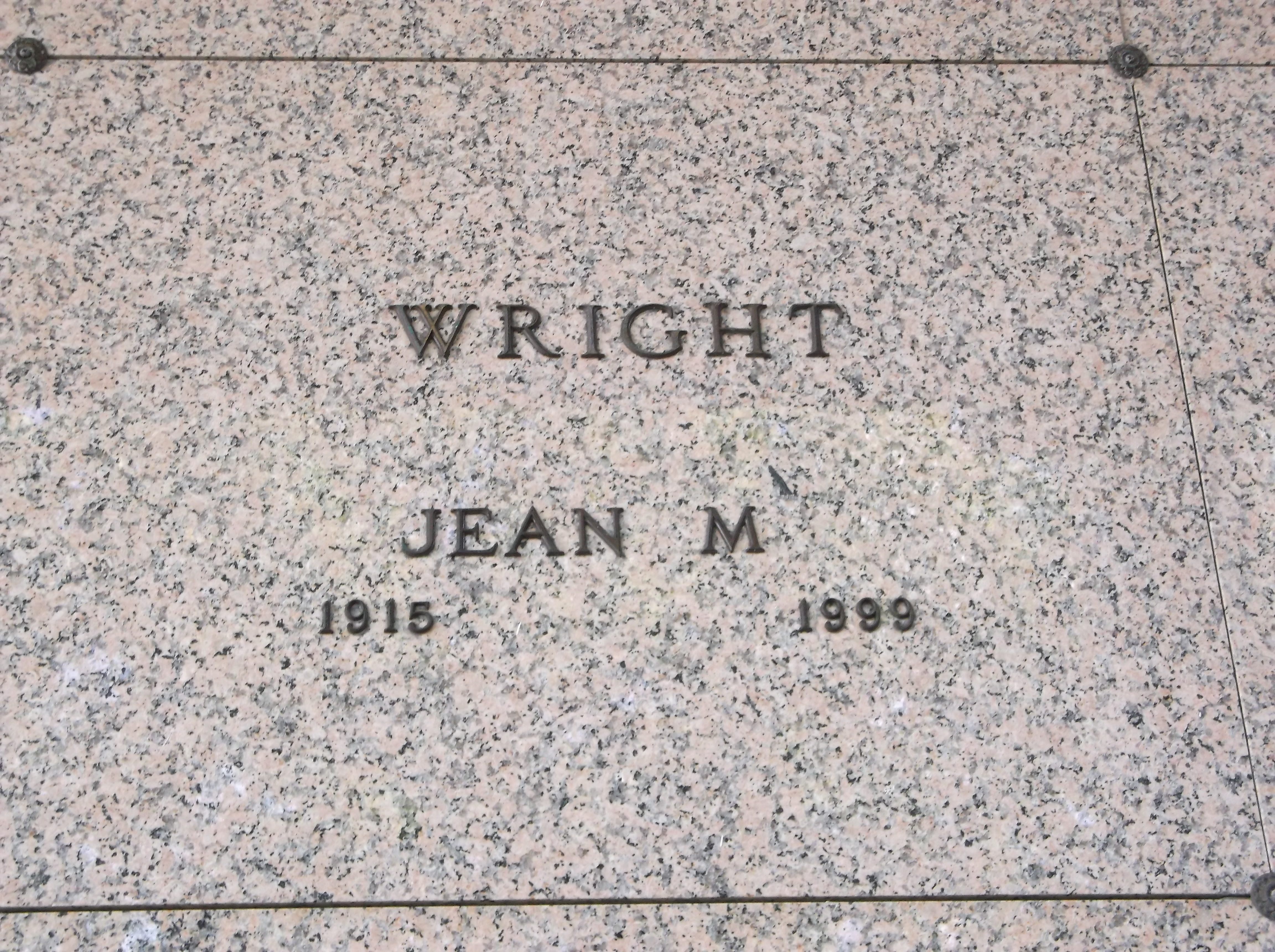 Jean M Wright