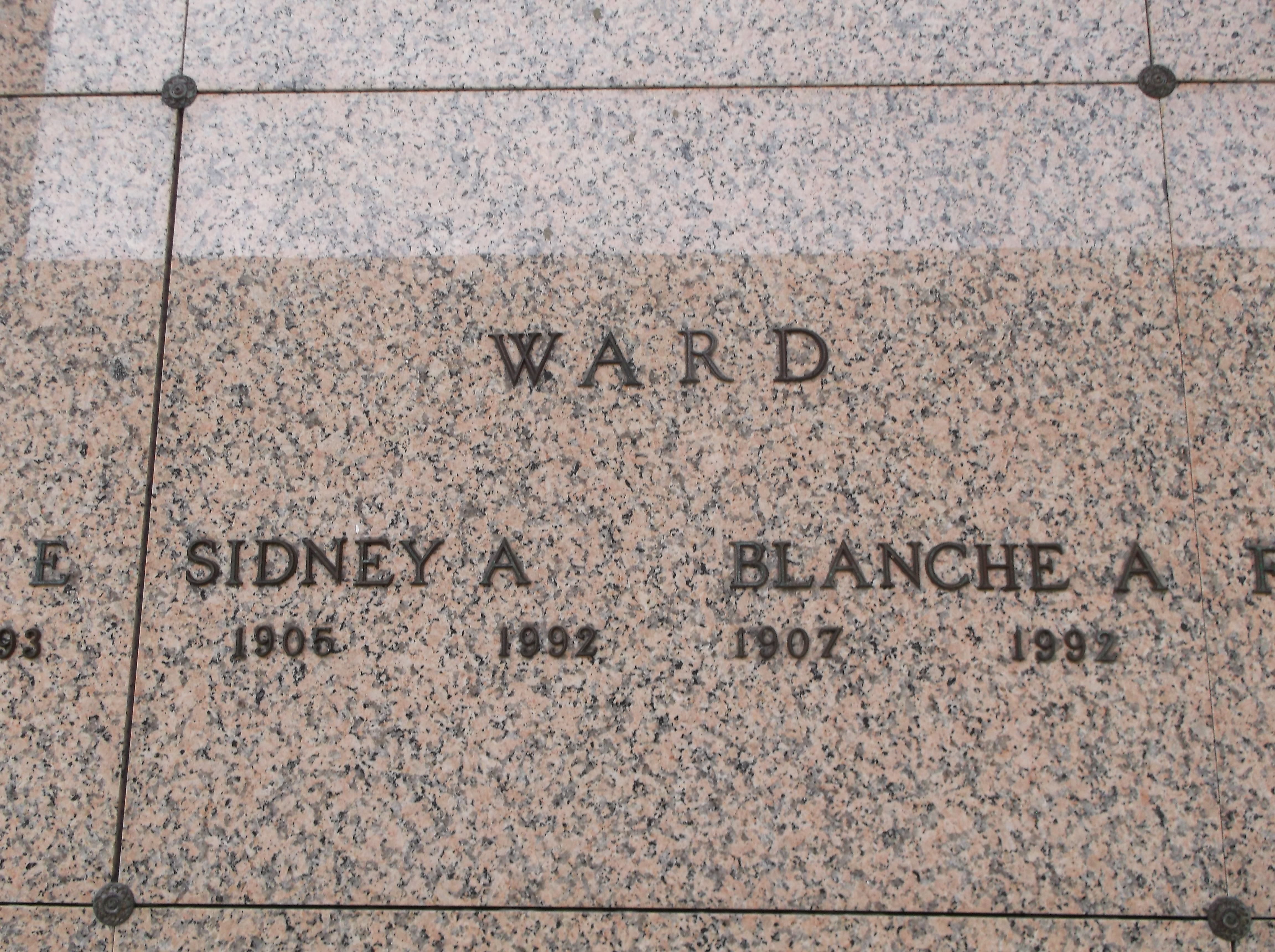 Sidney A Ward