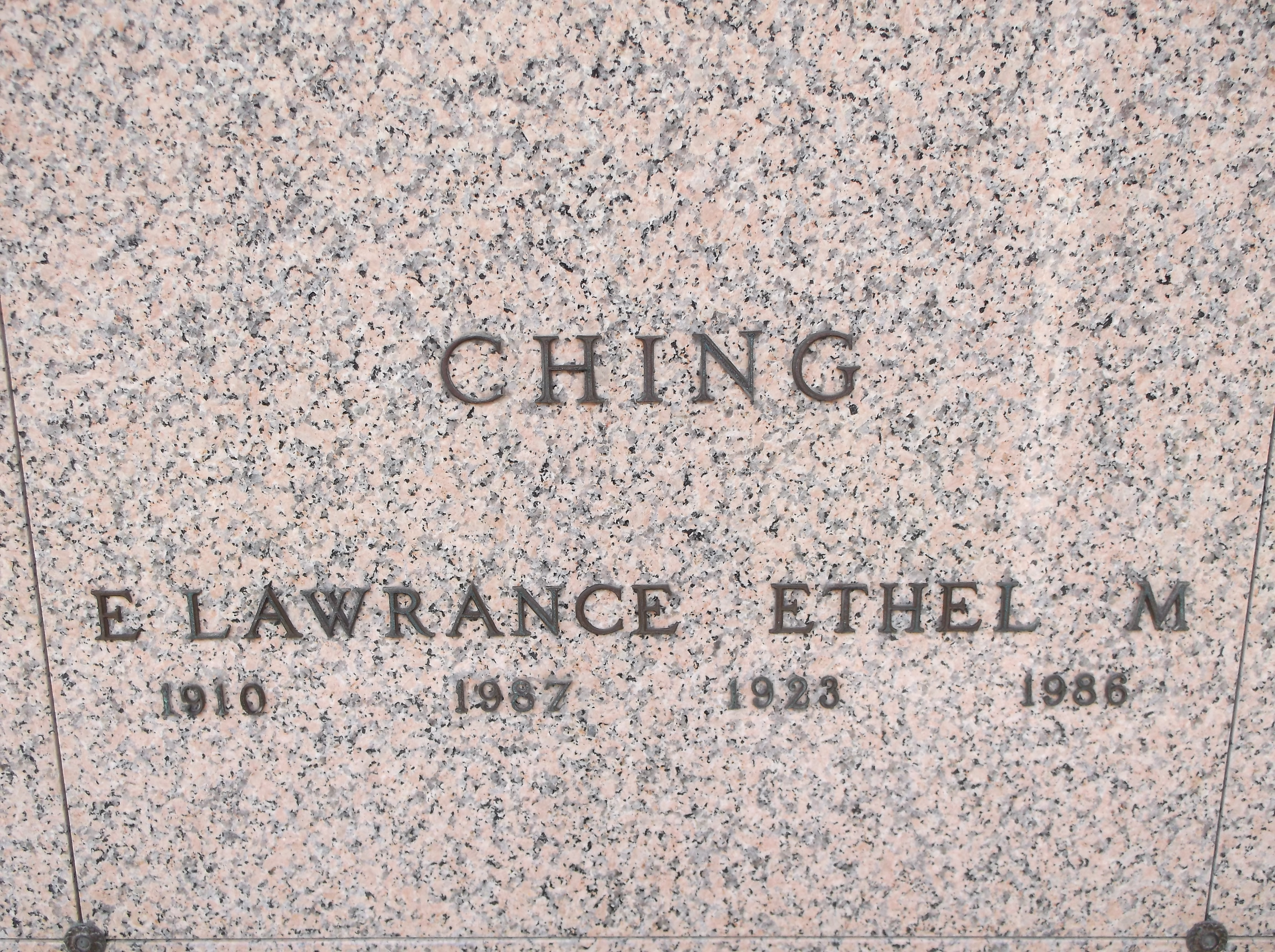 Ethel M Ching