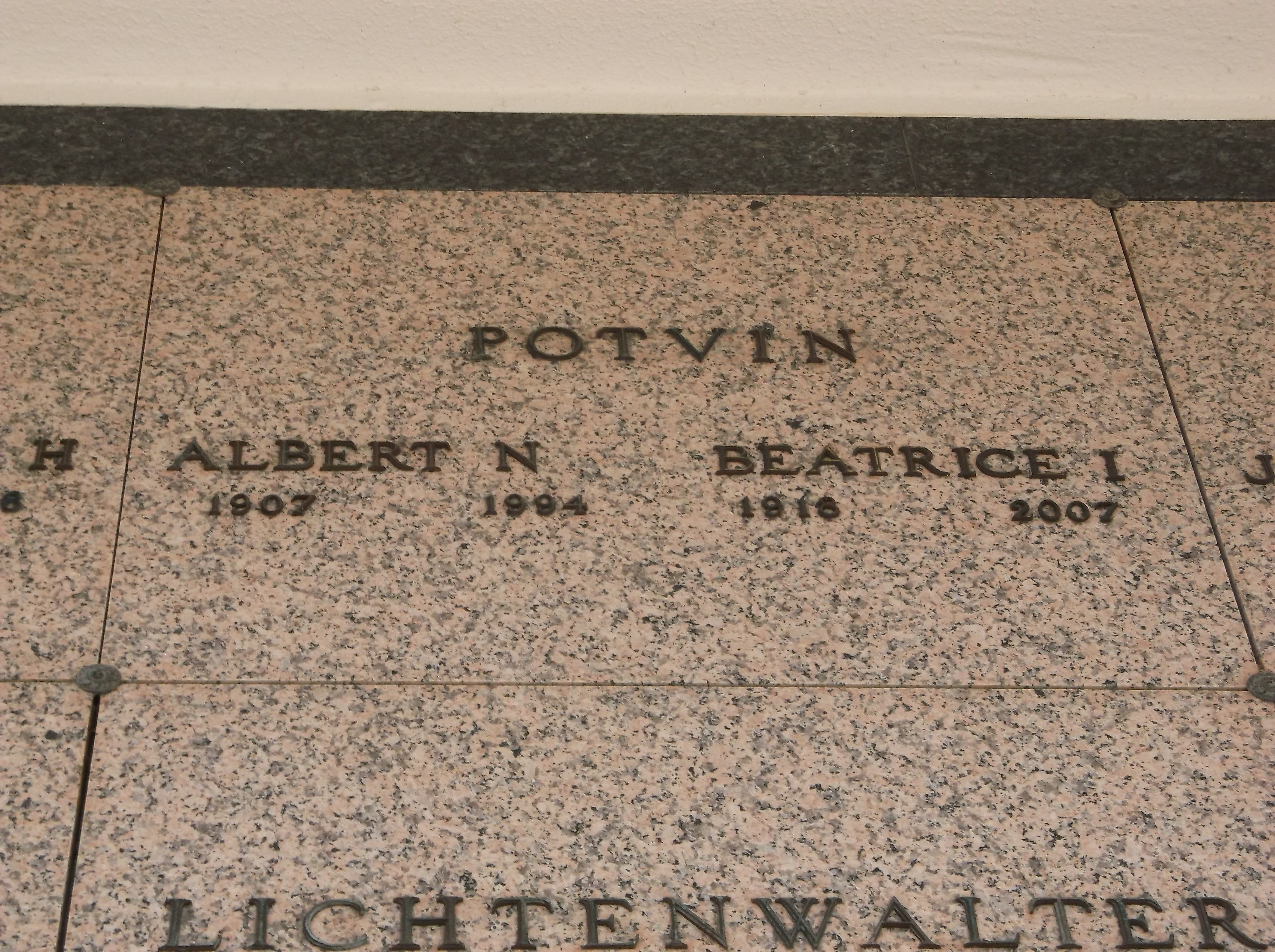 Albert N Potvin