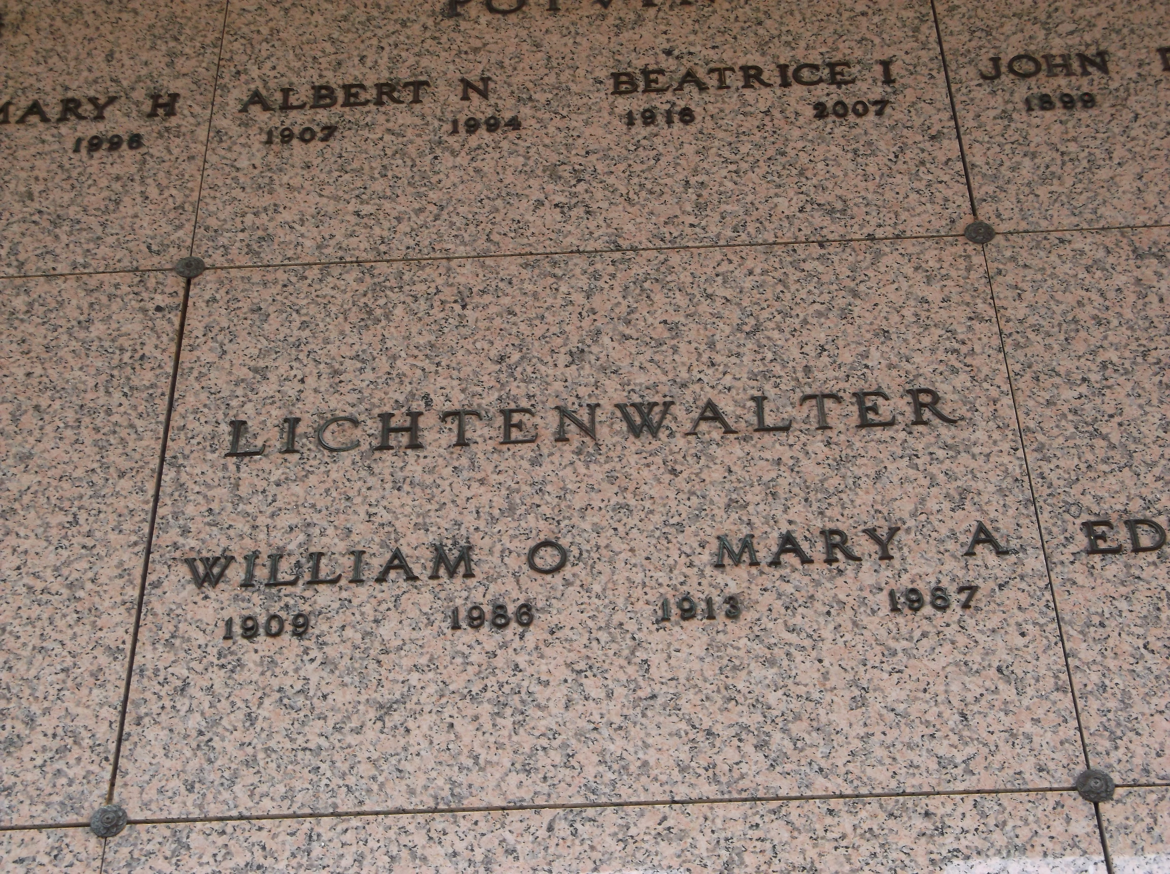 William O Lichtenwalter
