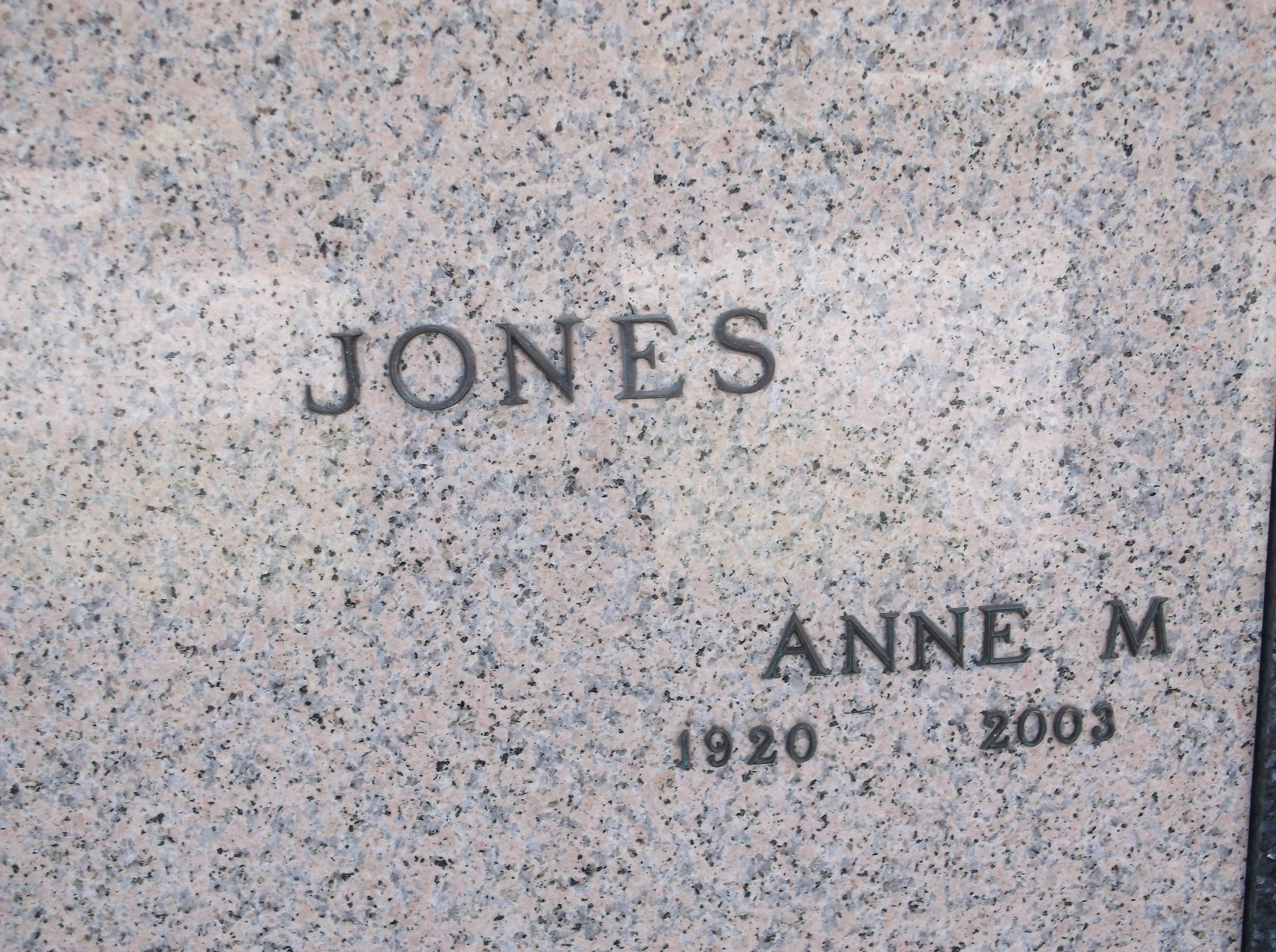 Anne M Jones