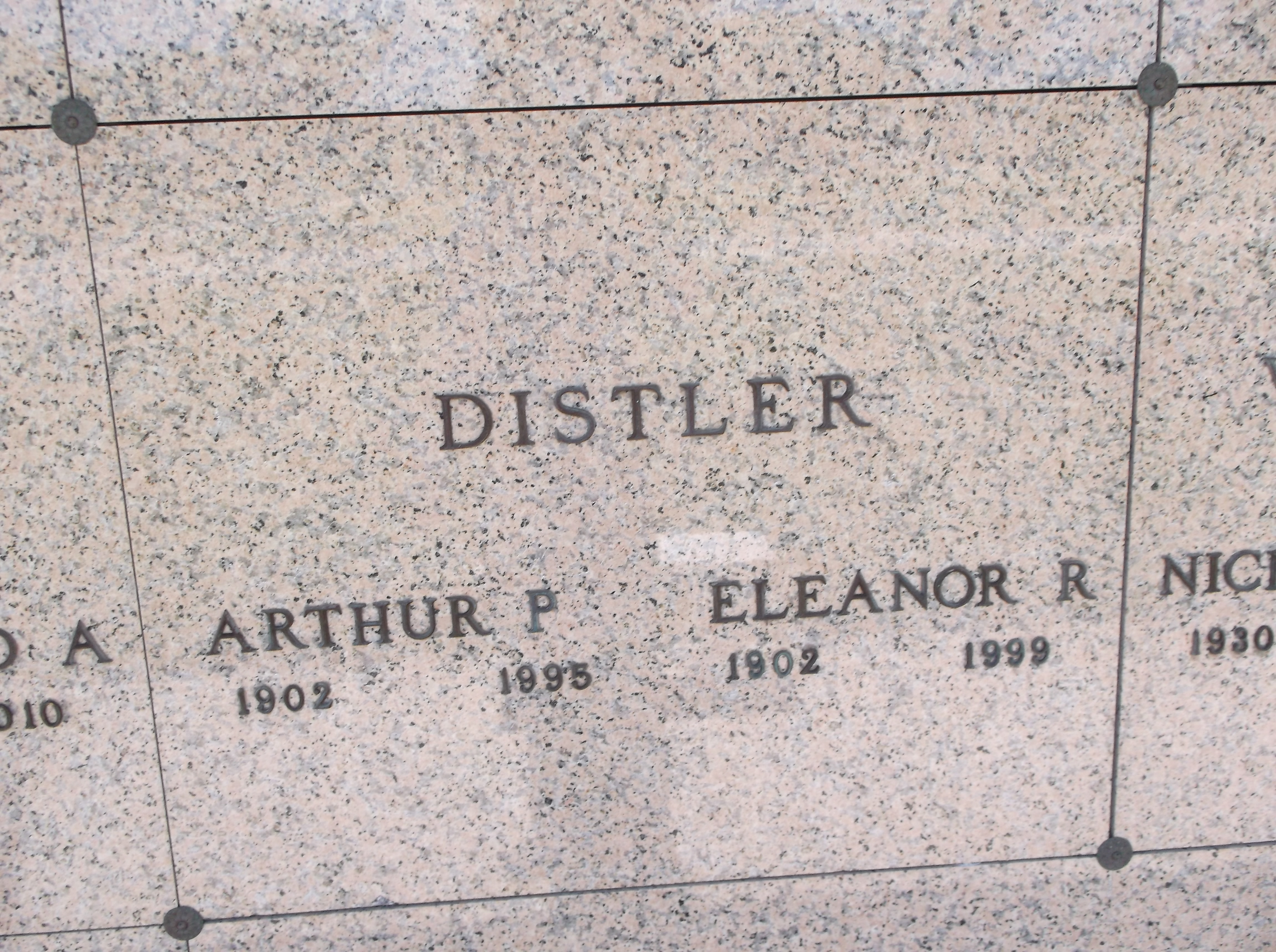 Arthur P Distler