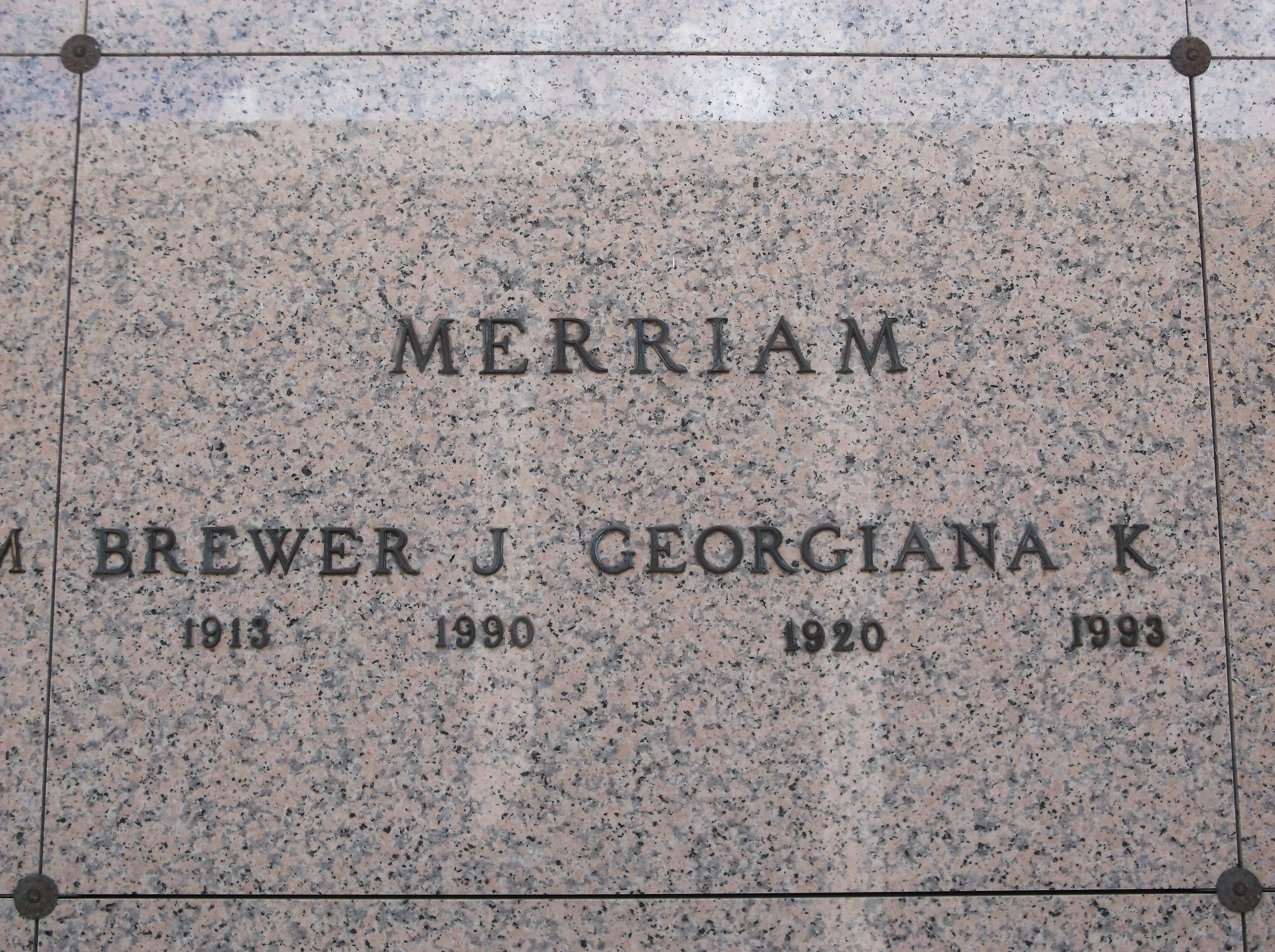 Brewer J Merriam