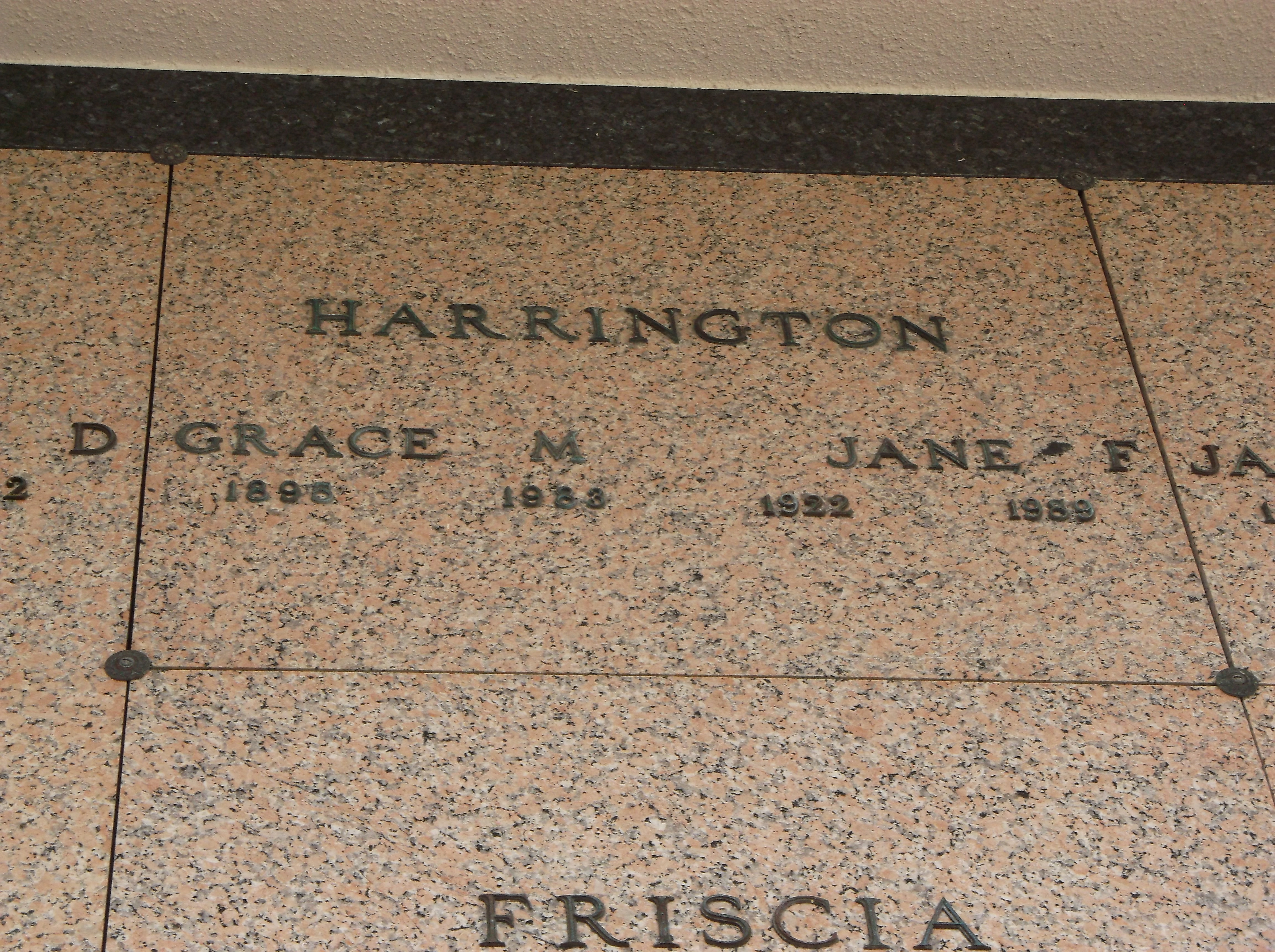 Jane F Harrington