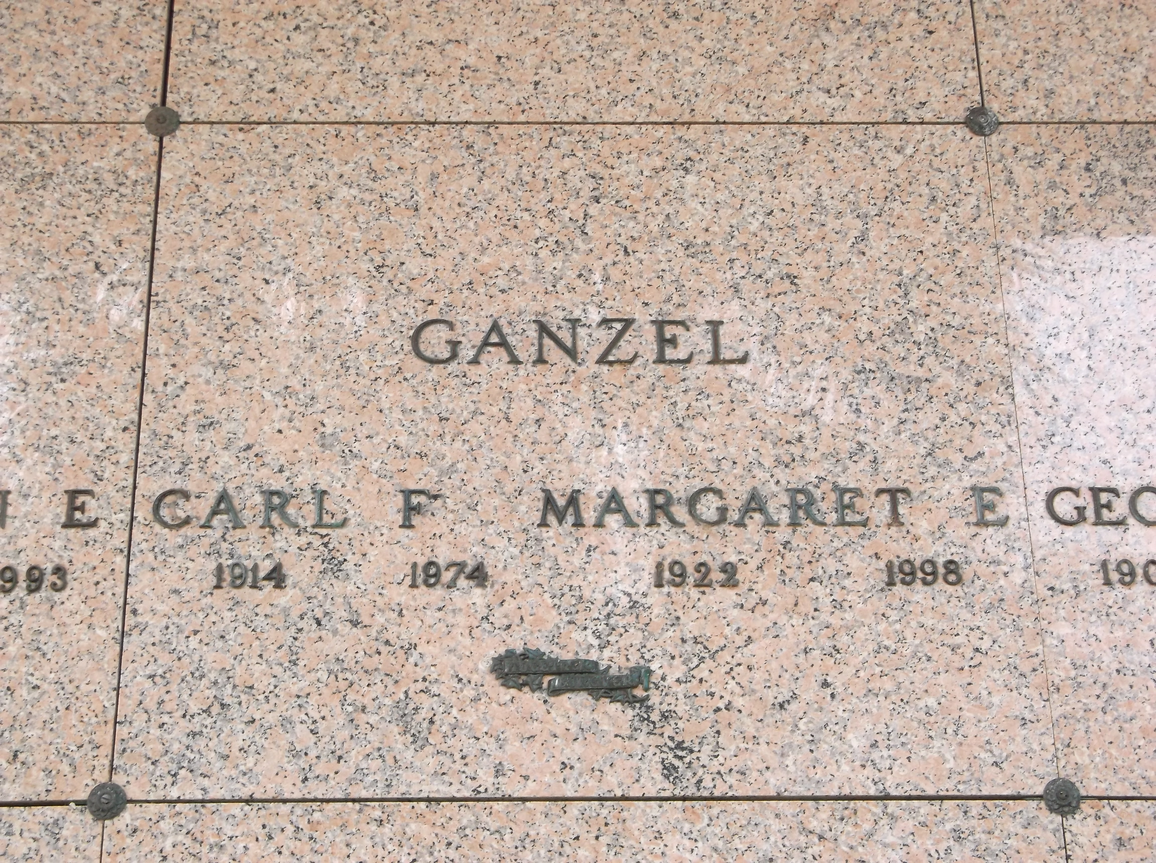 Margaret E Ganzel