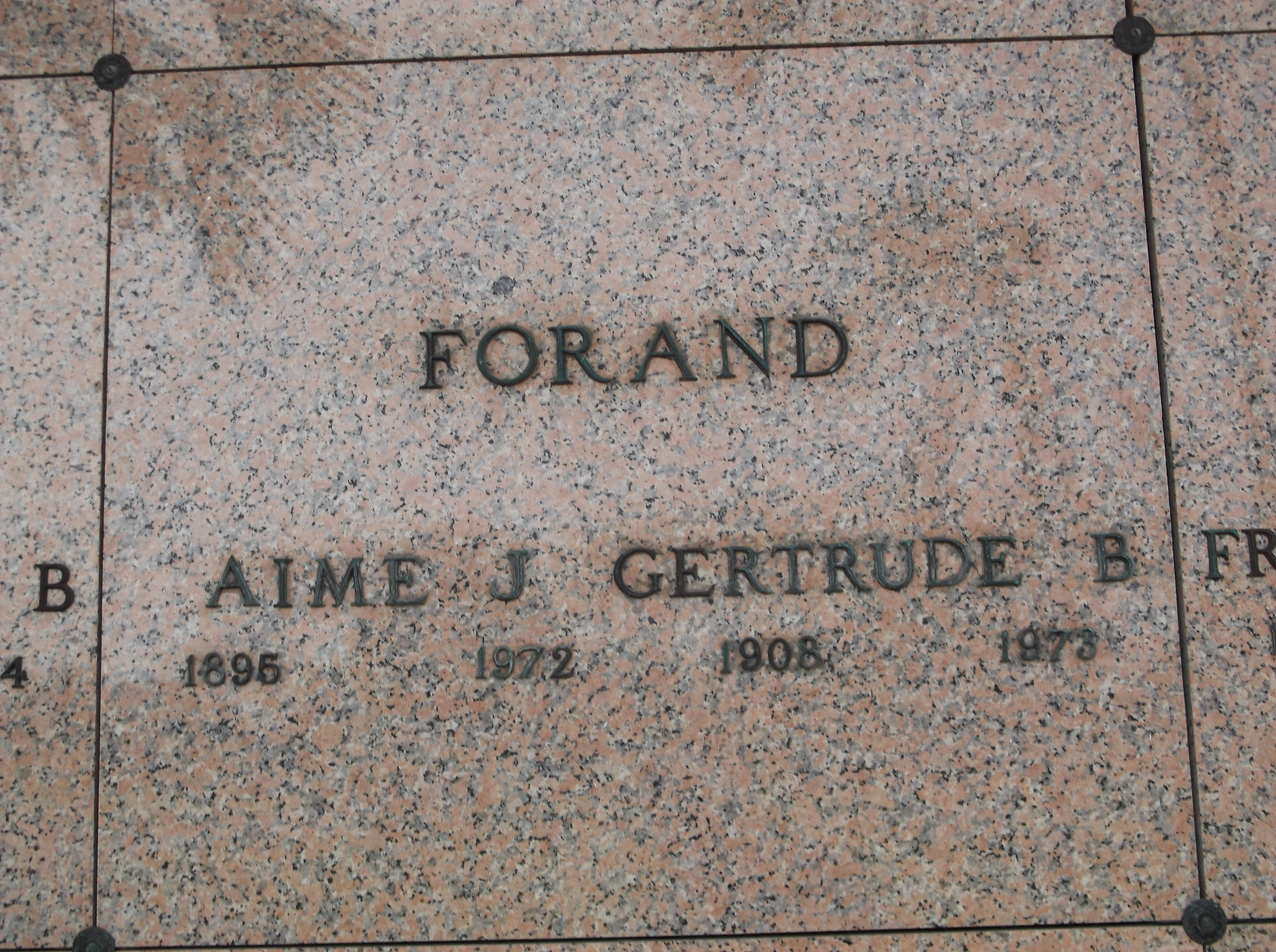 Gertrude B Forand