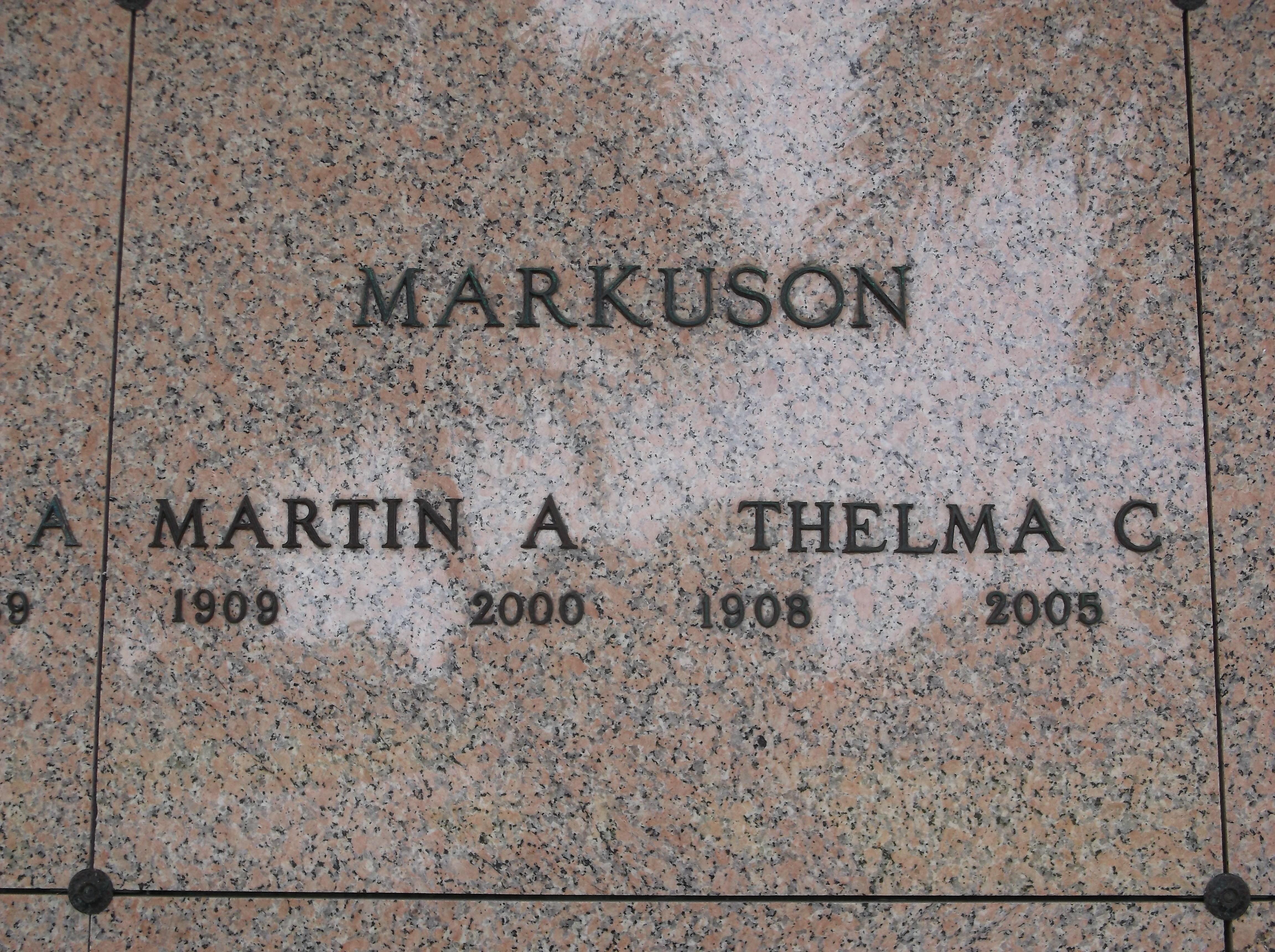 Thelma C Markuson