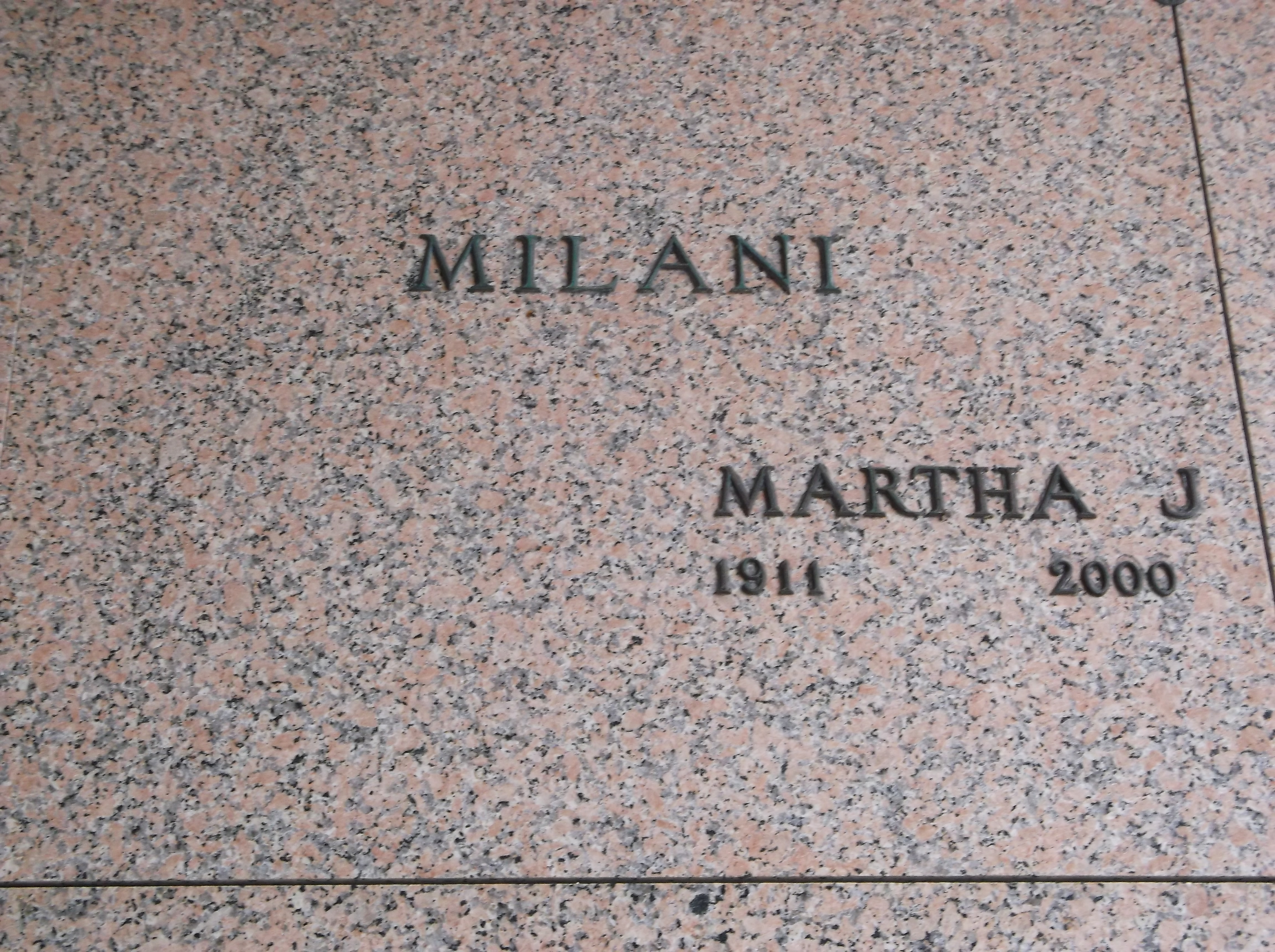 Martha J Milani