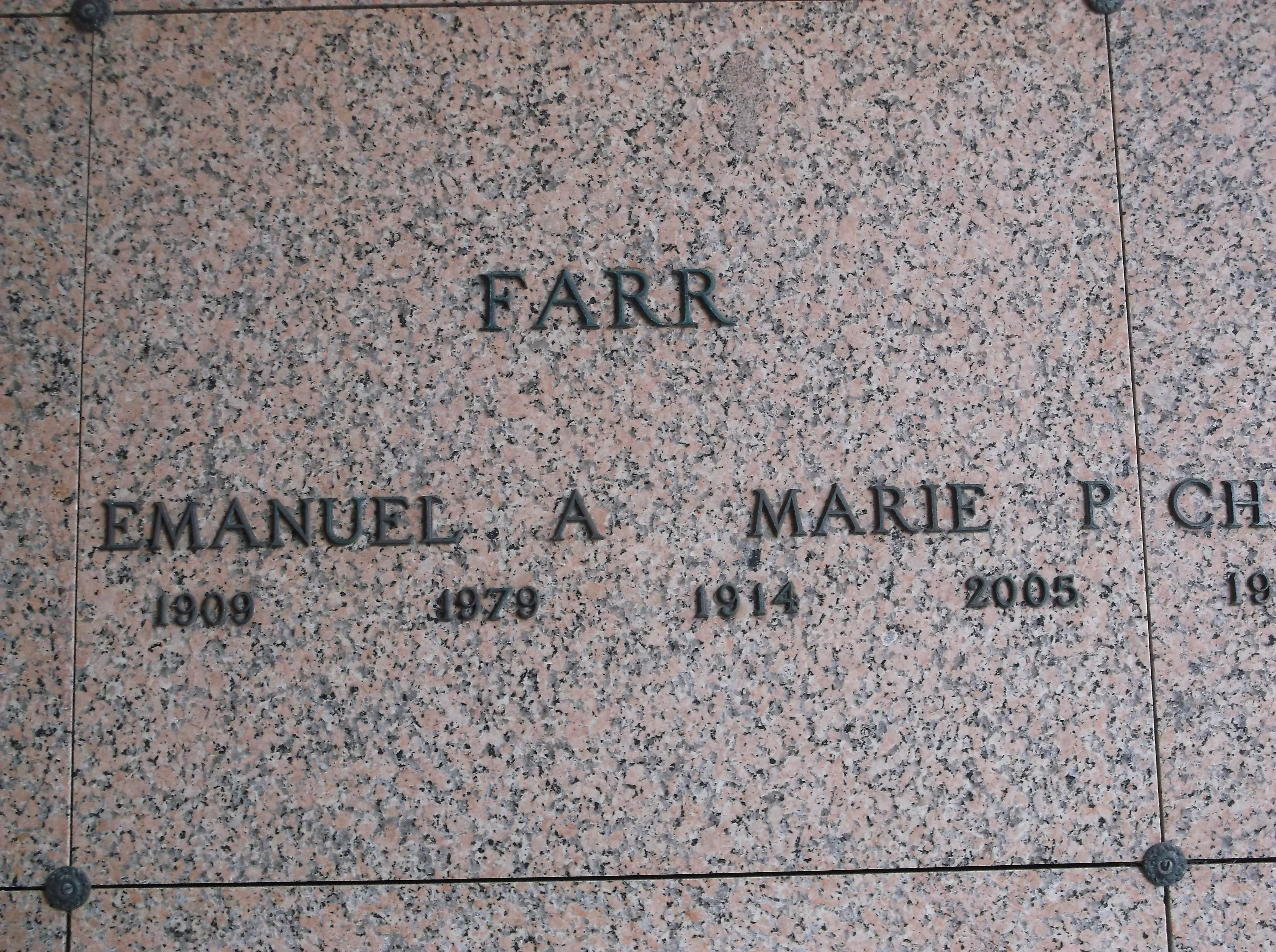 Marie P Farr
