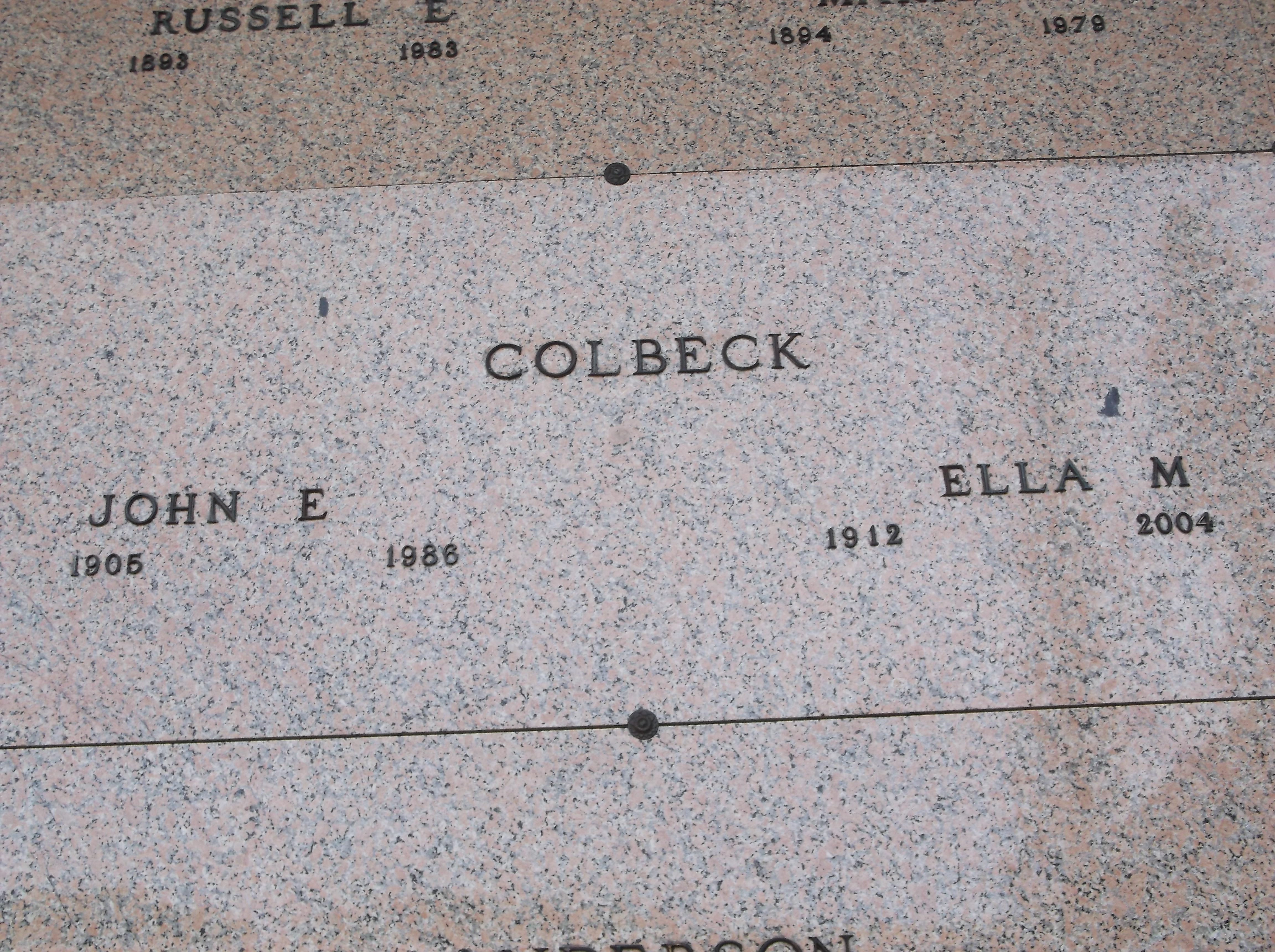John E Colbeck
