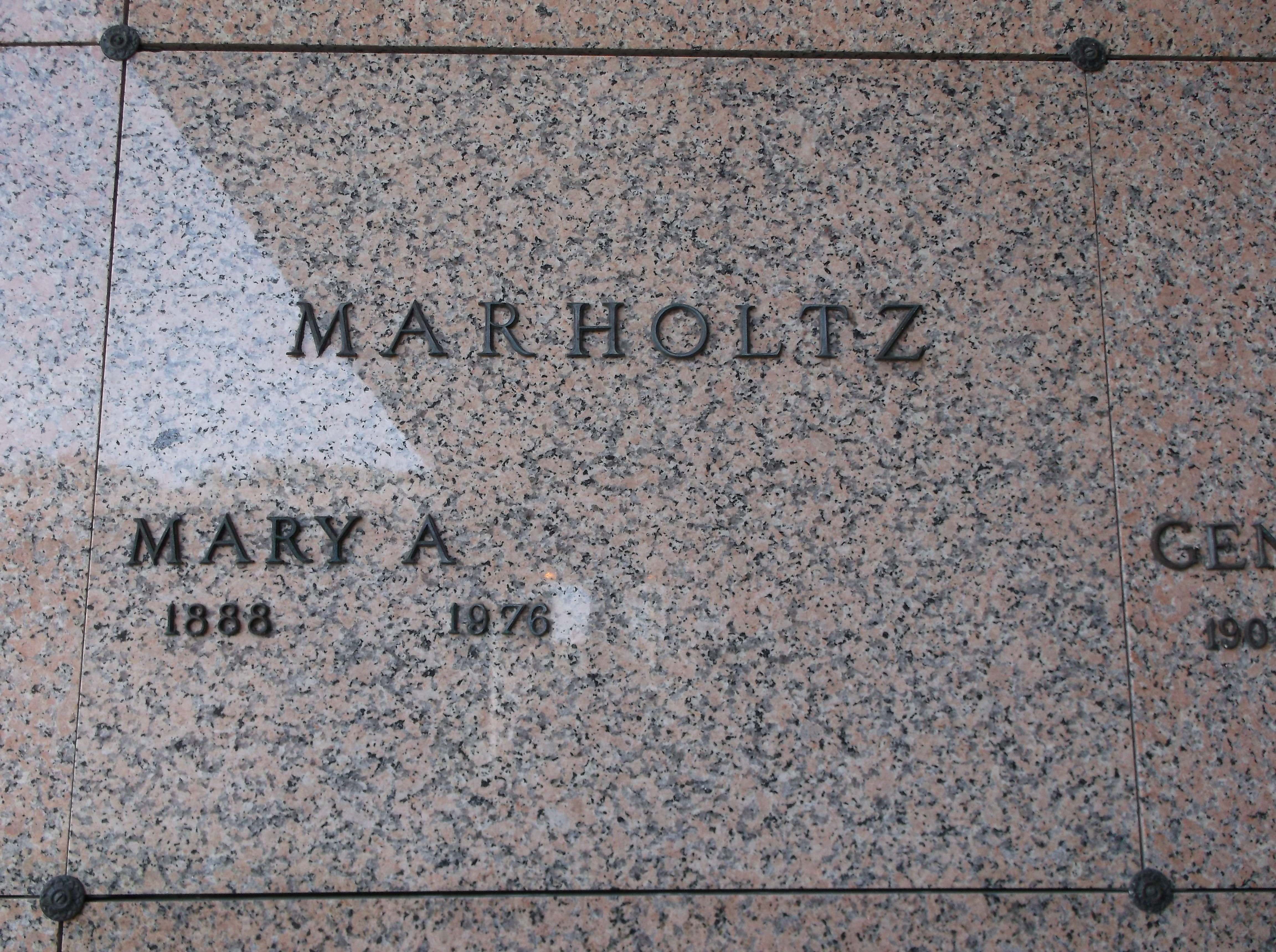 Mary A Marholtz