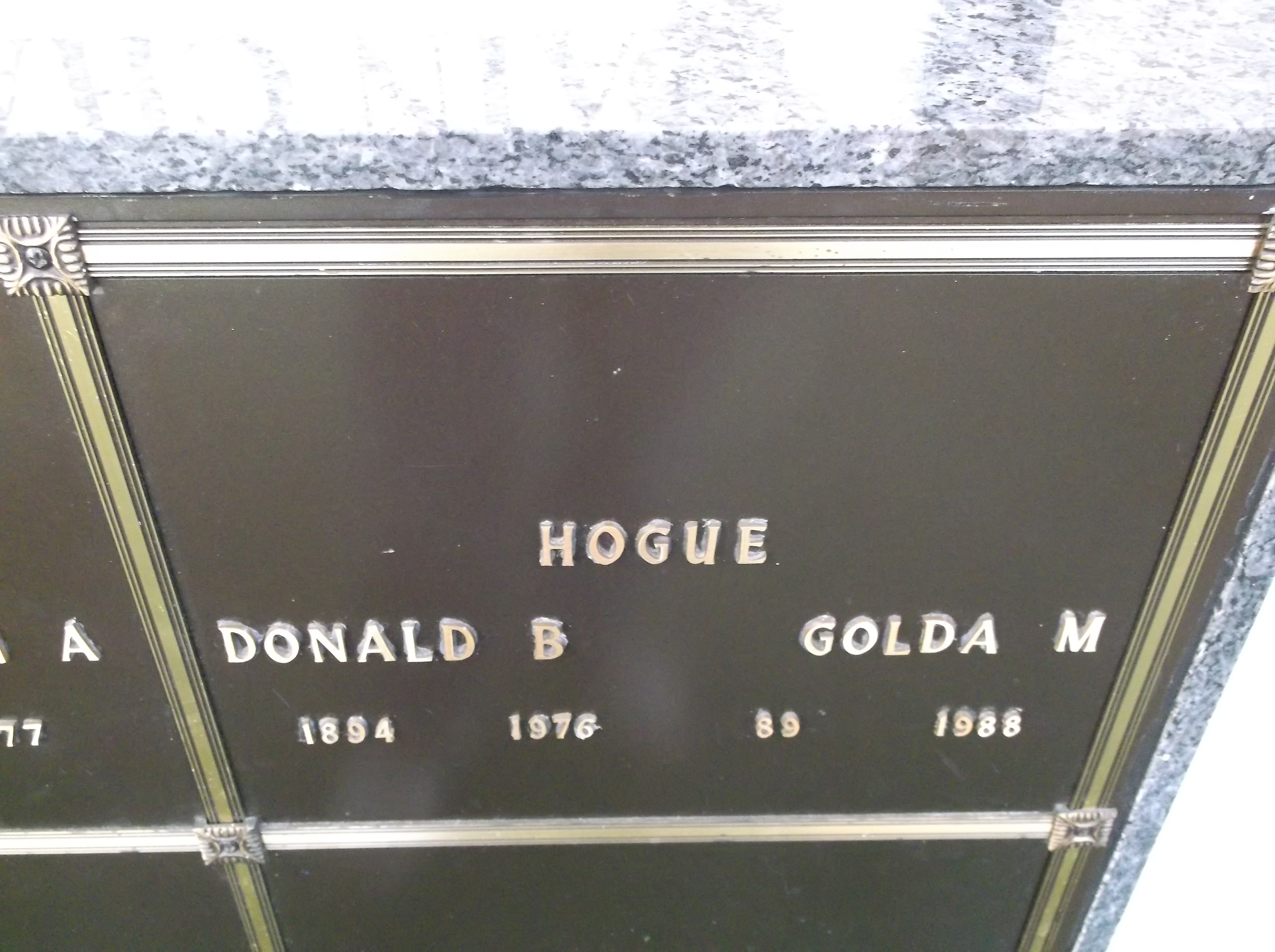 Donald B Hogue