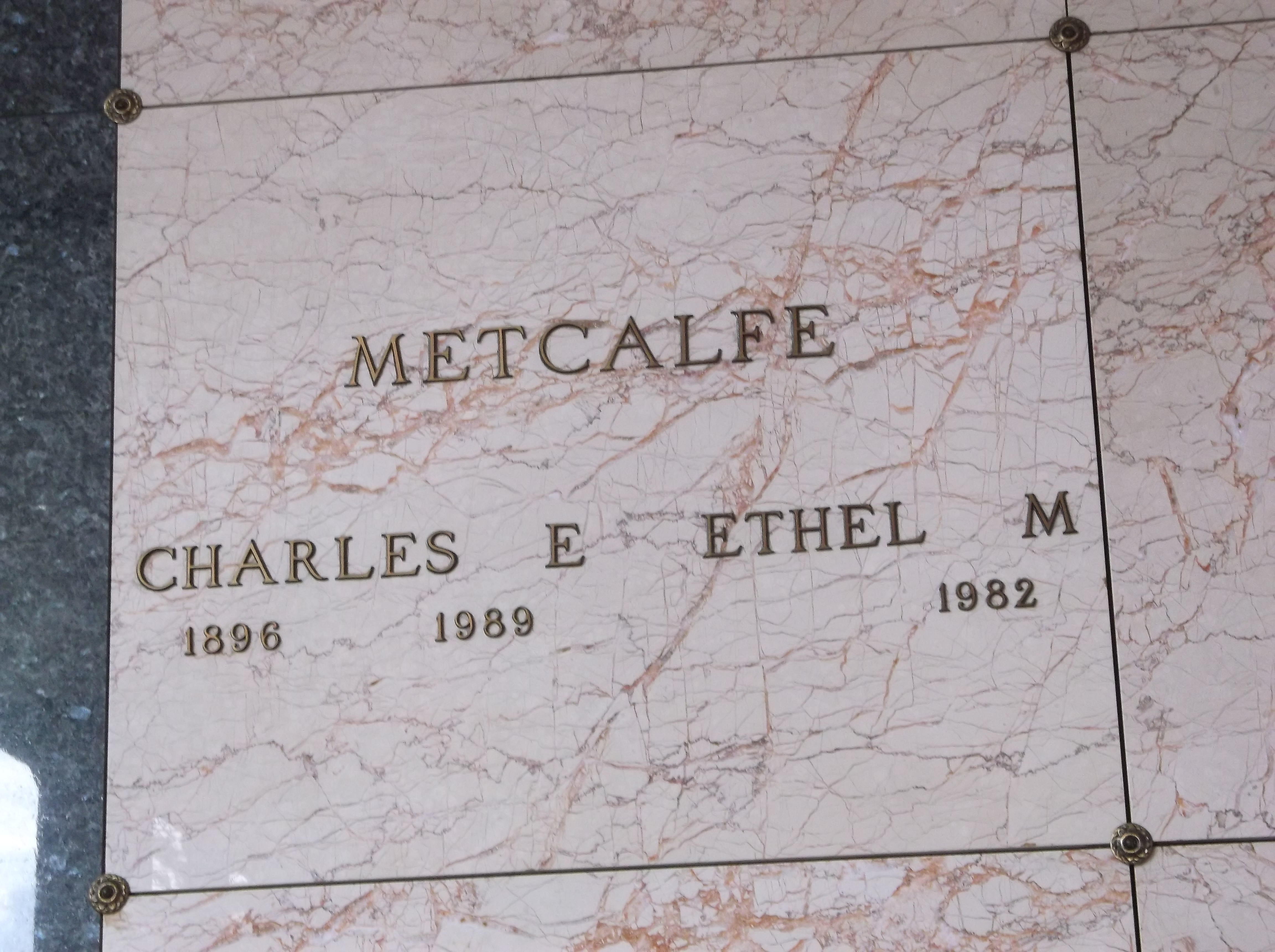Charles E Metcalfe