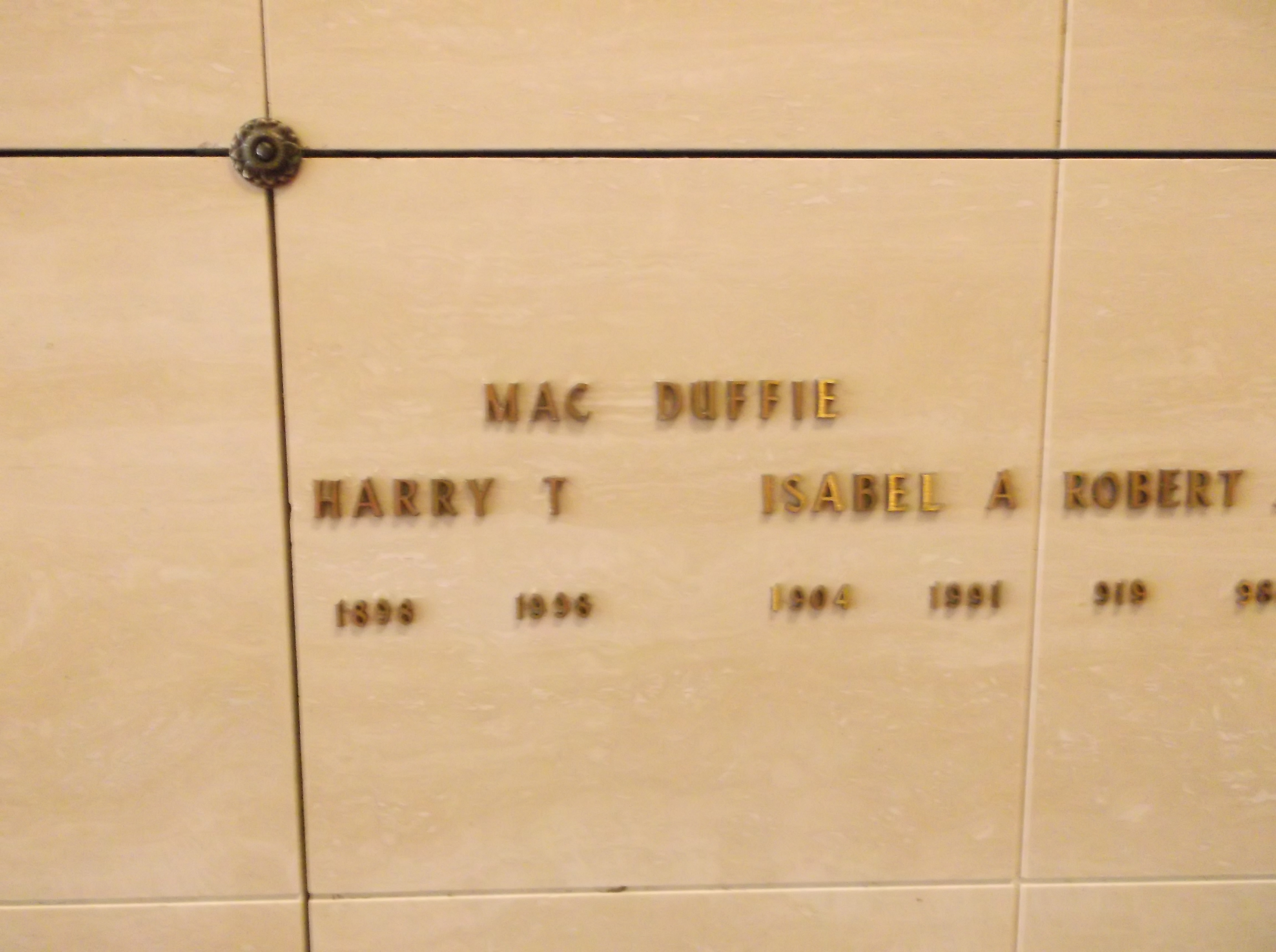 Harry T Mac Duffie