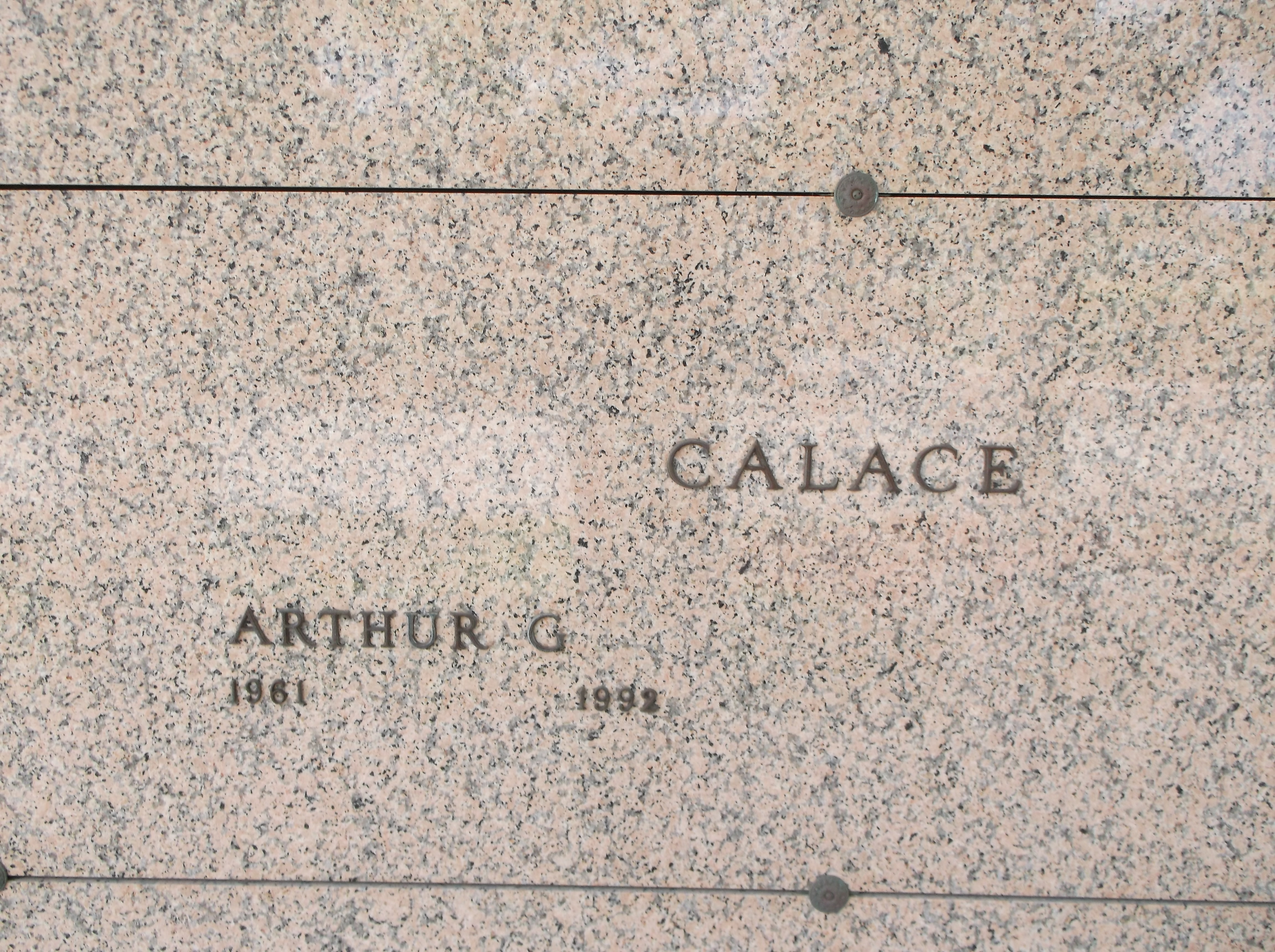 Arthur G Calace