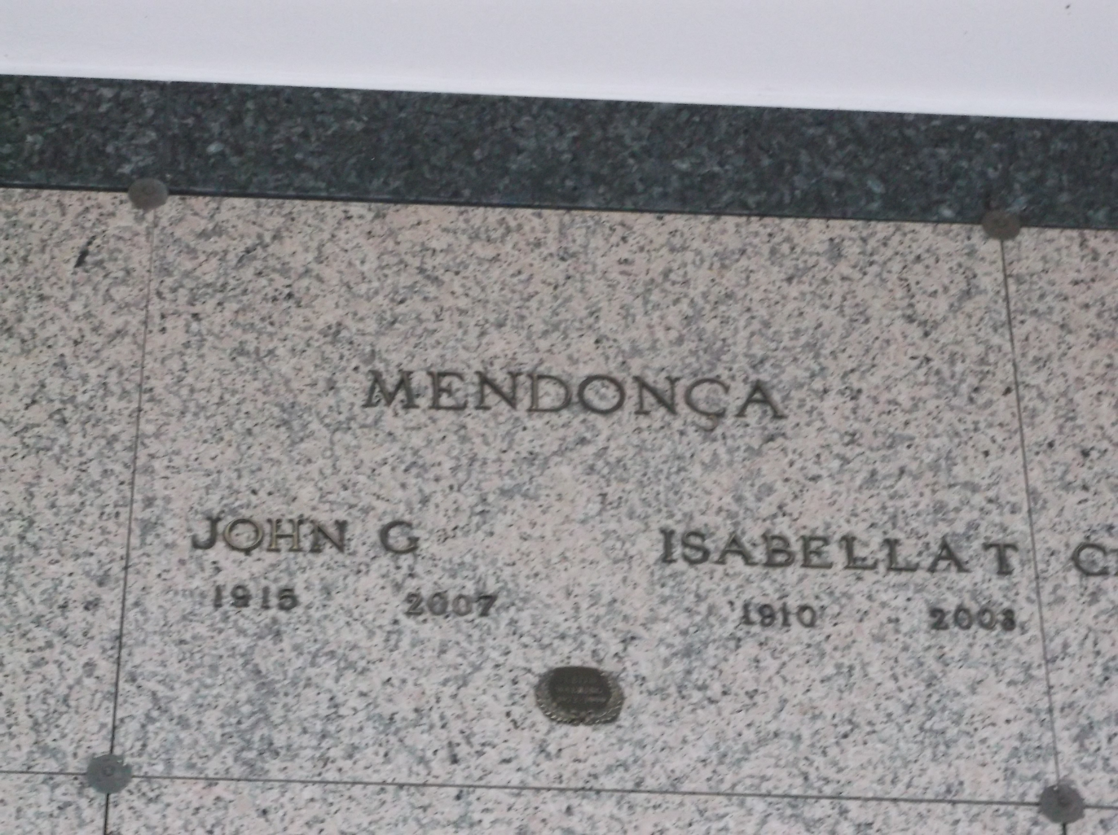 John G Mendonca