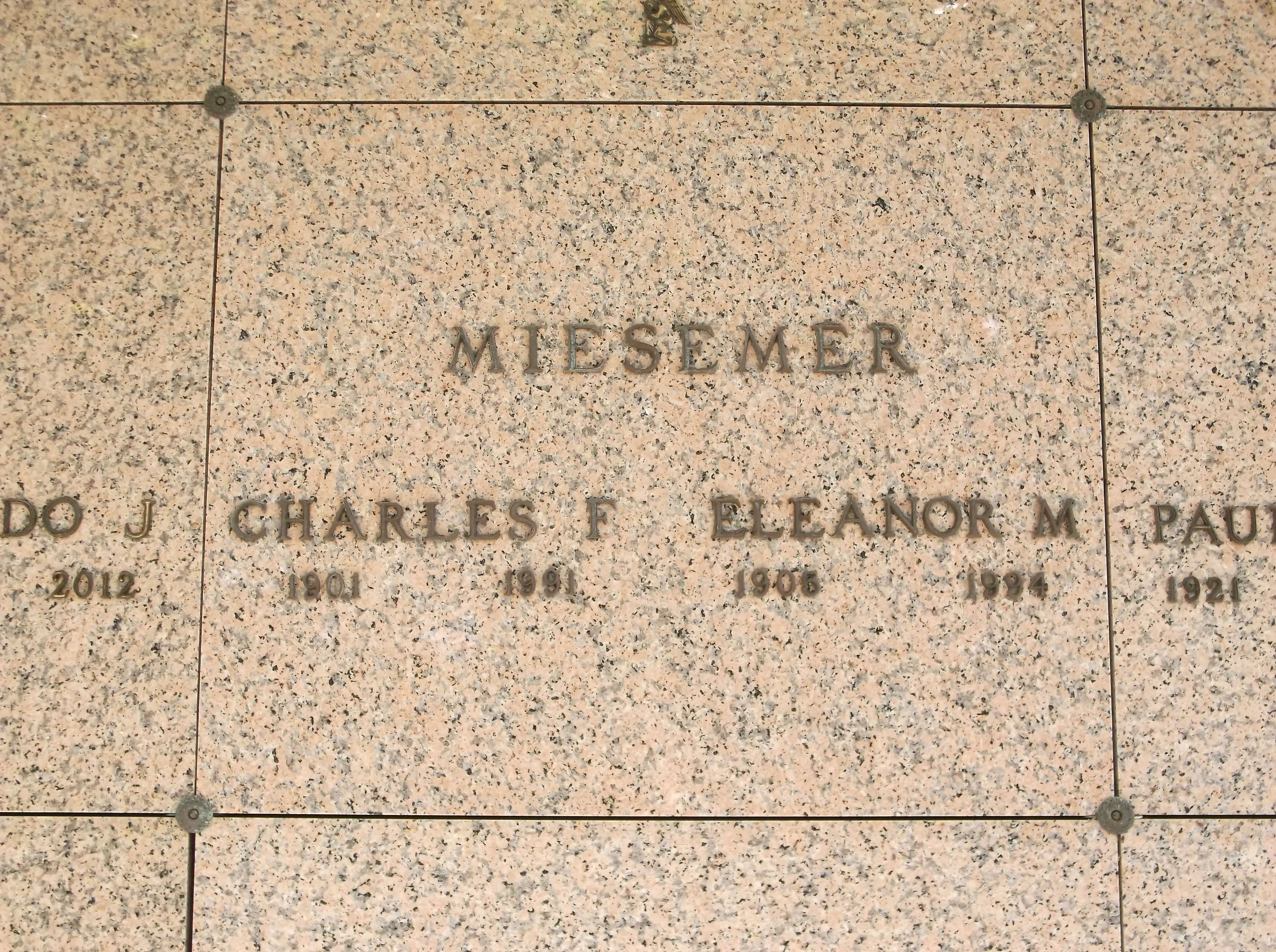 Charles F Miesemer
