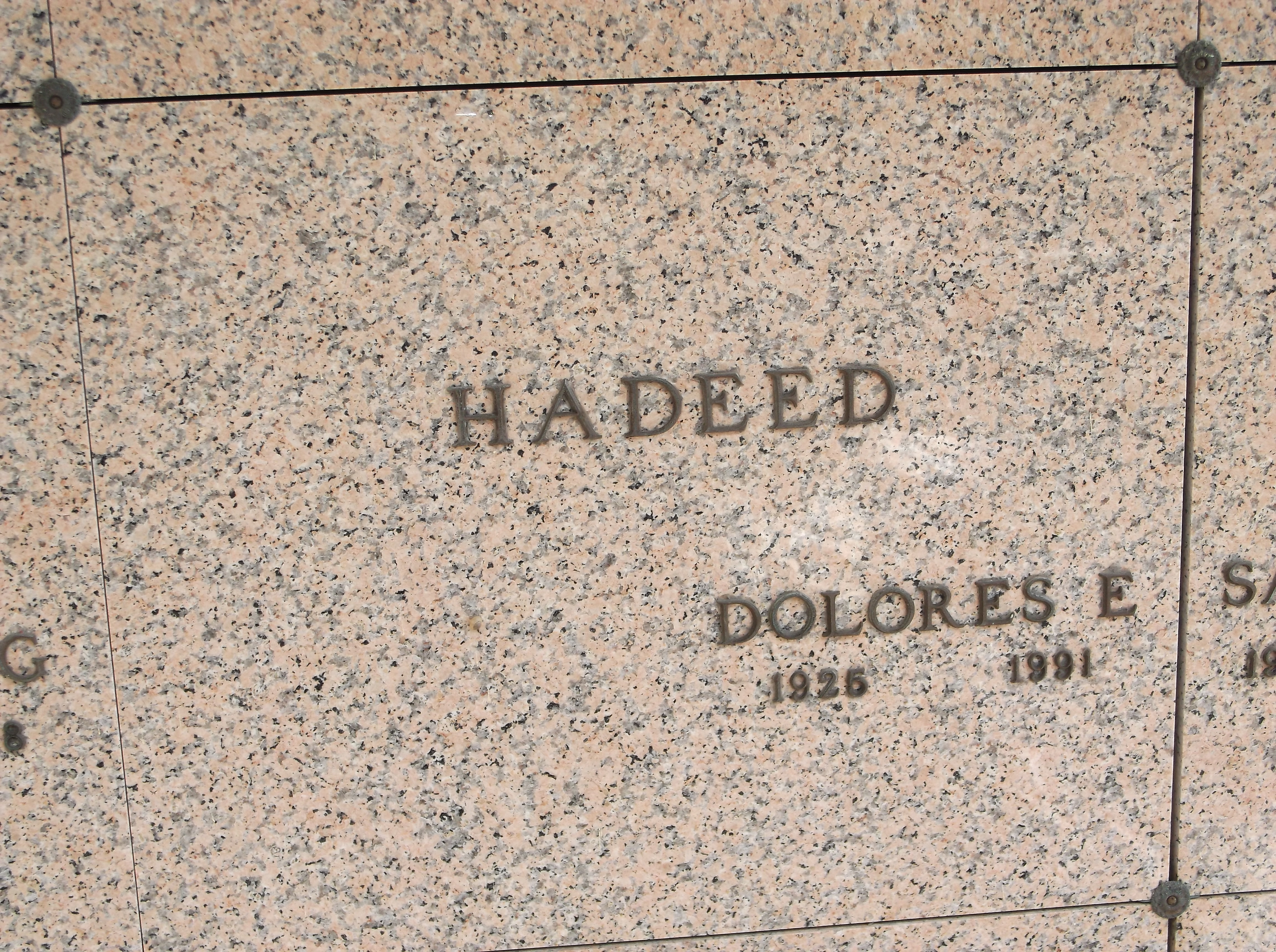 Dolores E Hadeed