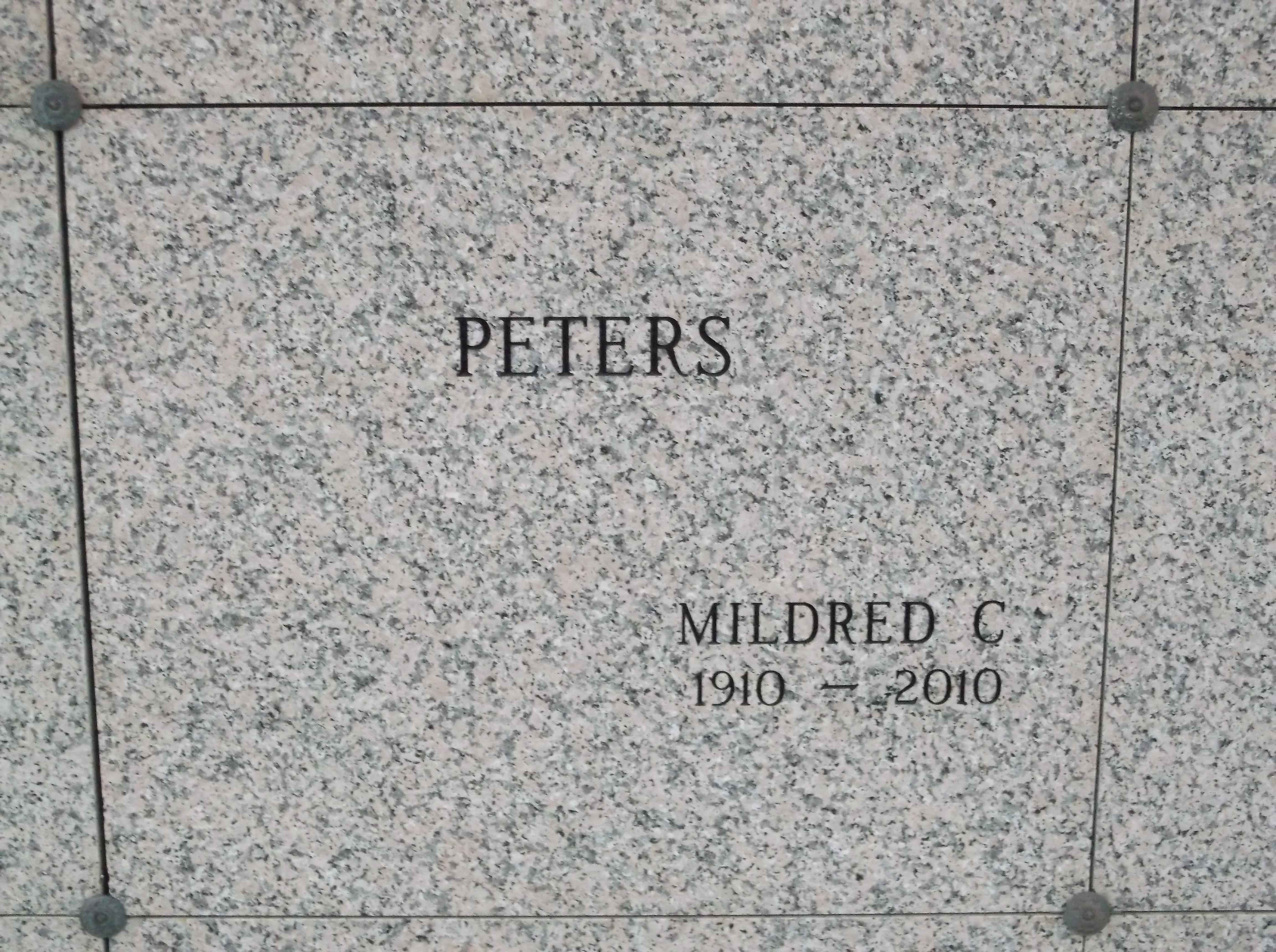Mildred C Peters