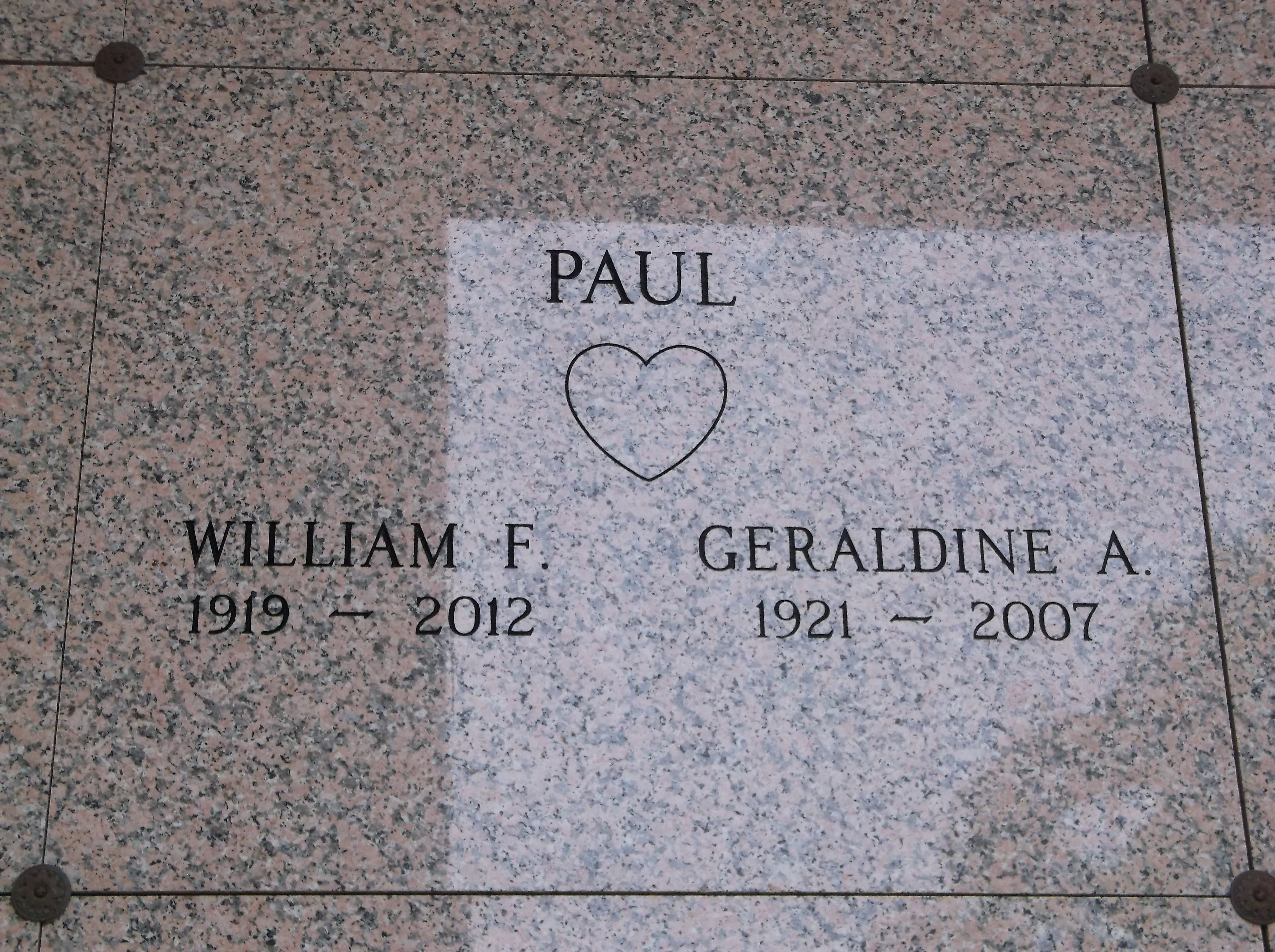 William F Paul