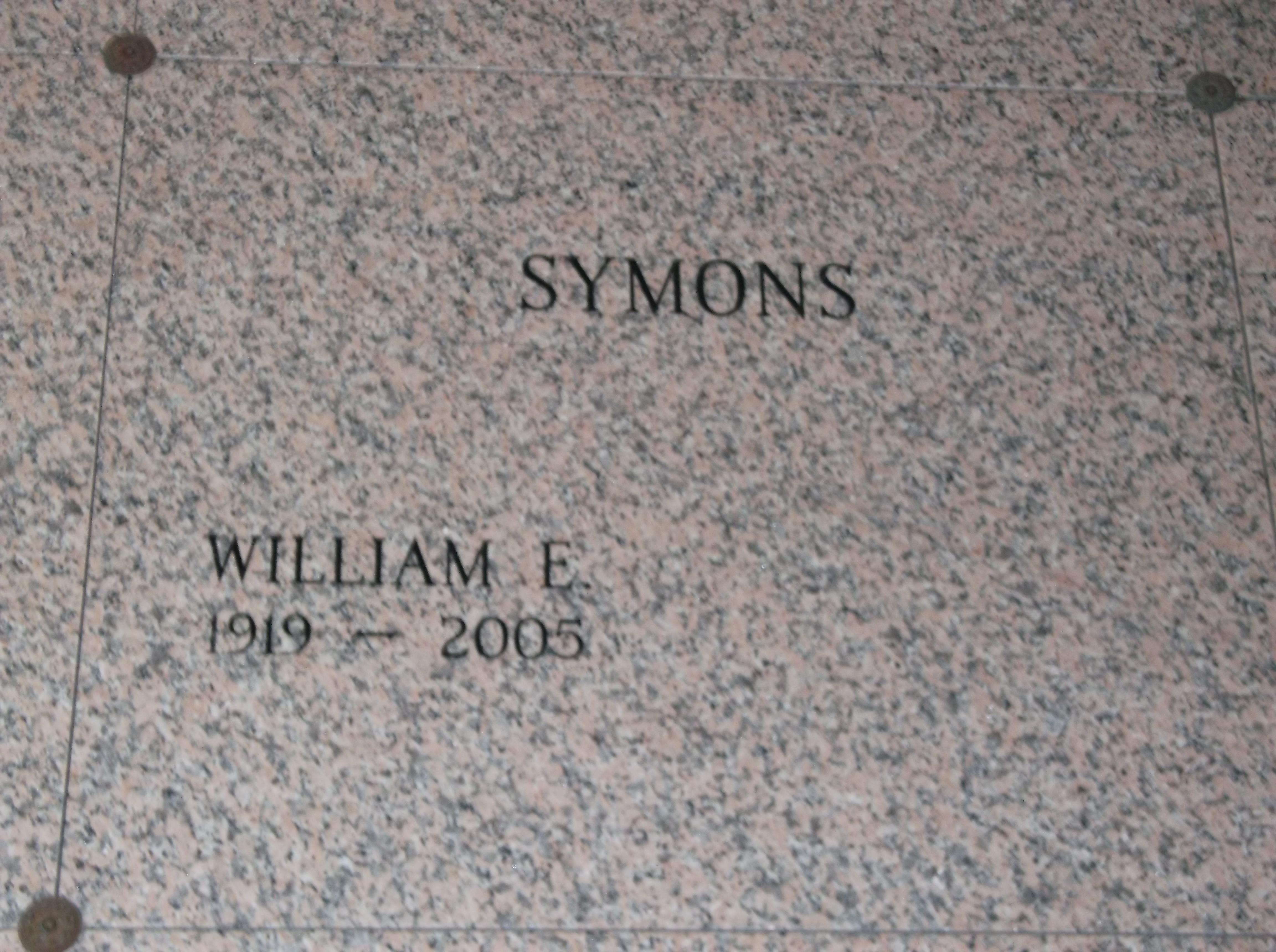 William E Symons