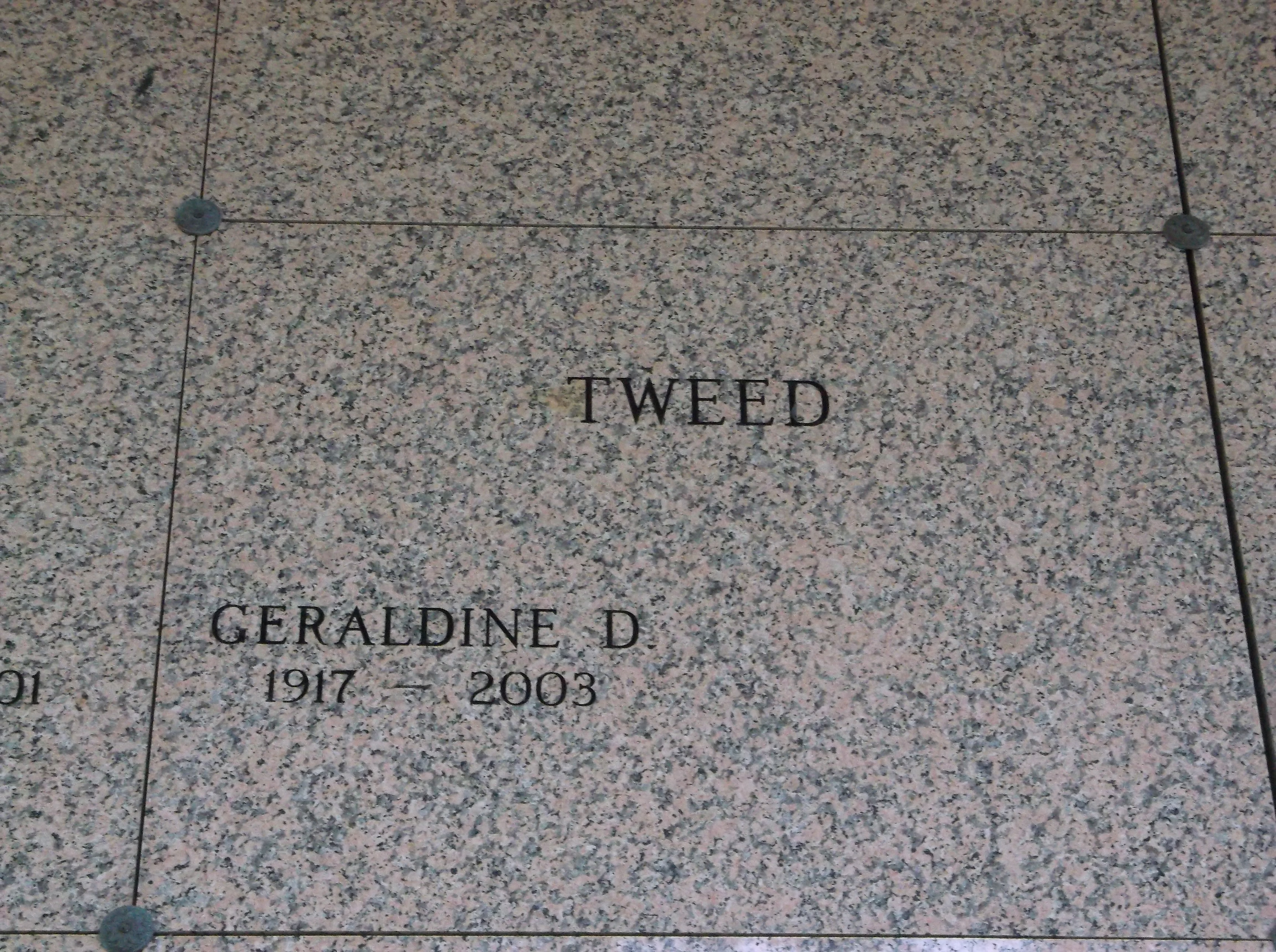 Geraldine D Tweed