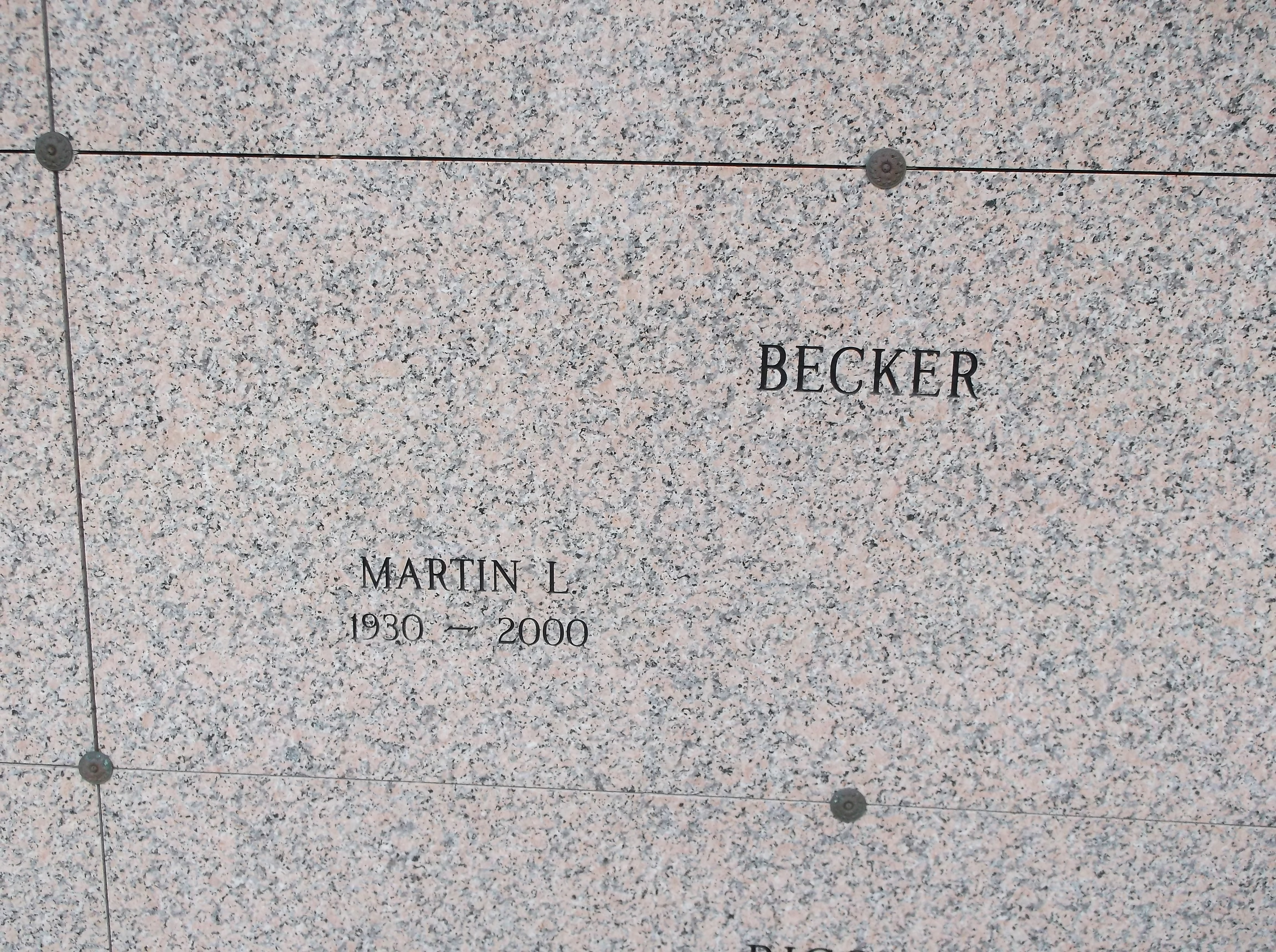 Martin L Becker