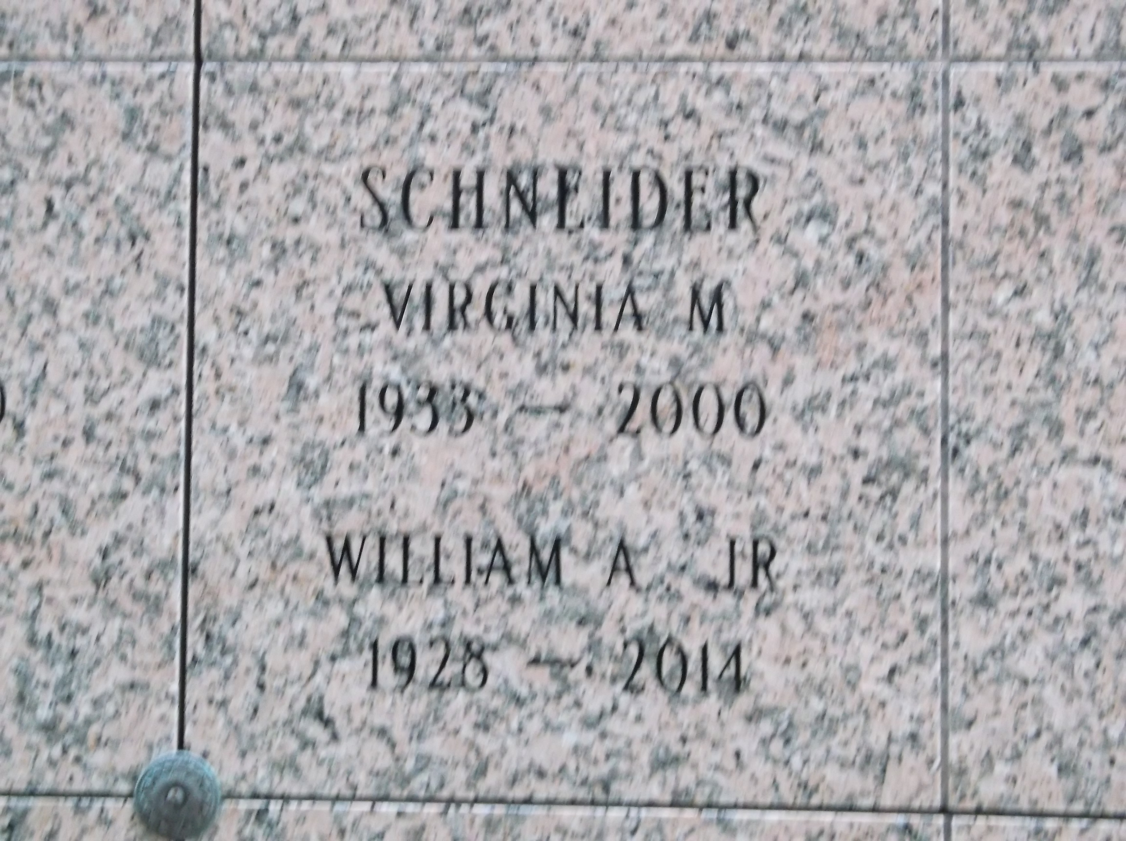 William A Schneider, Jr