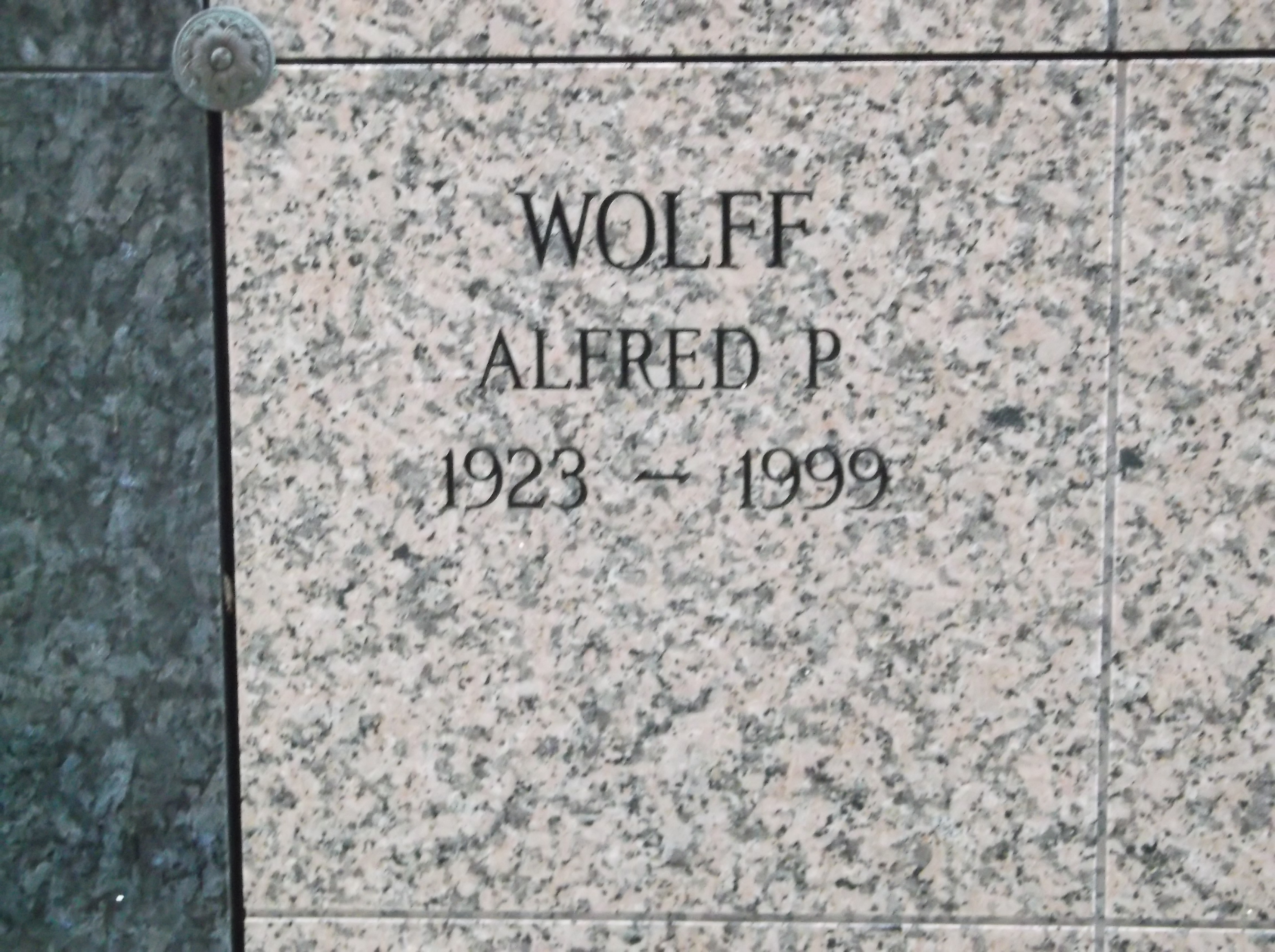 Alfred P Wolff