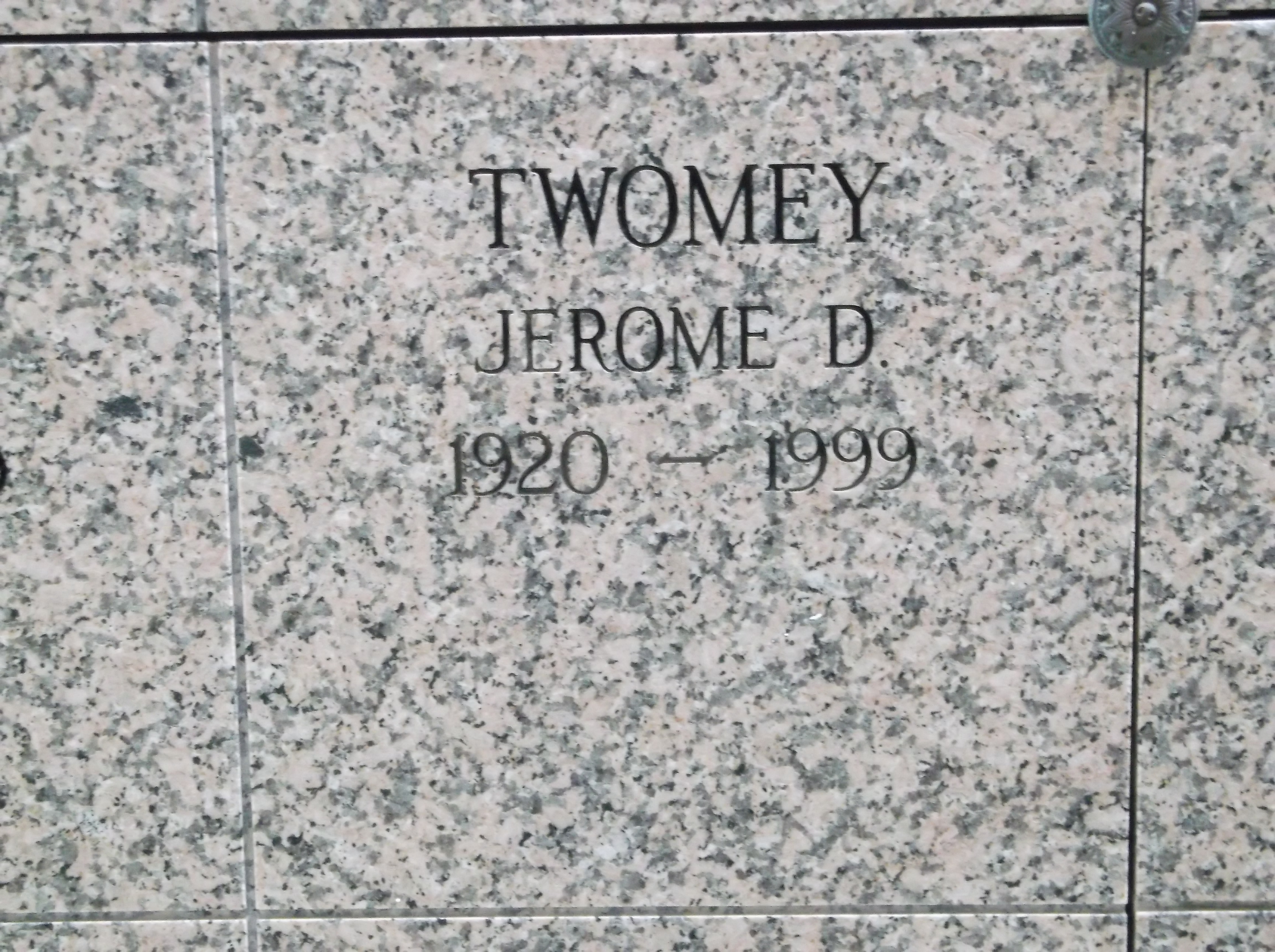 Jerome D Twomey