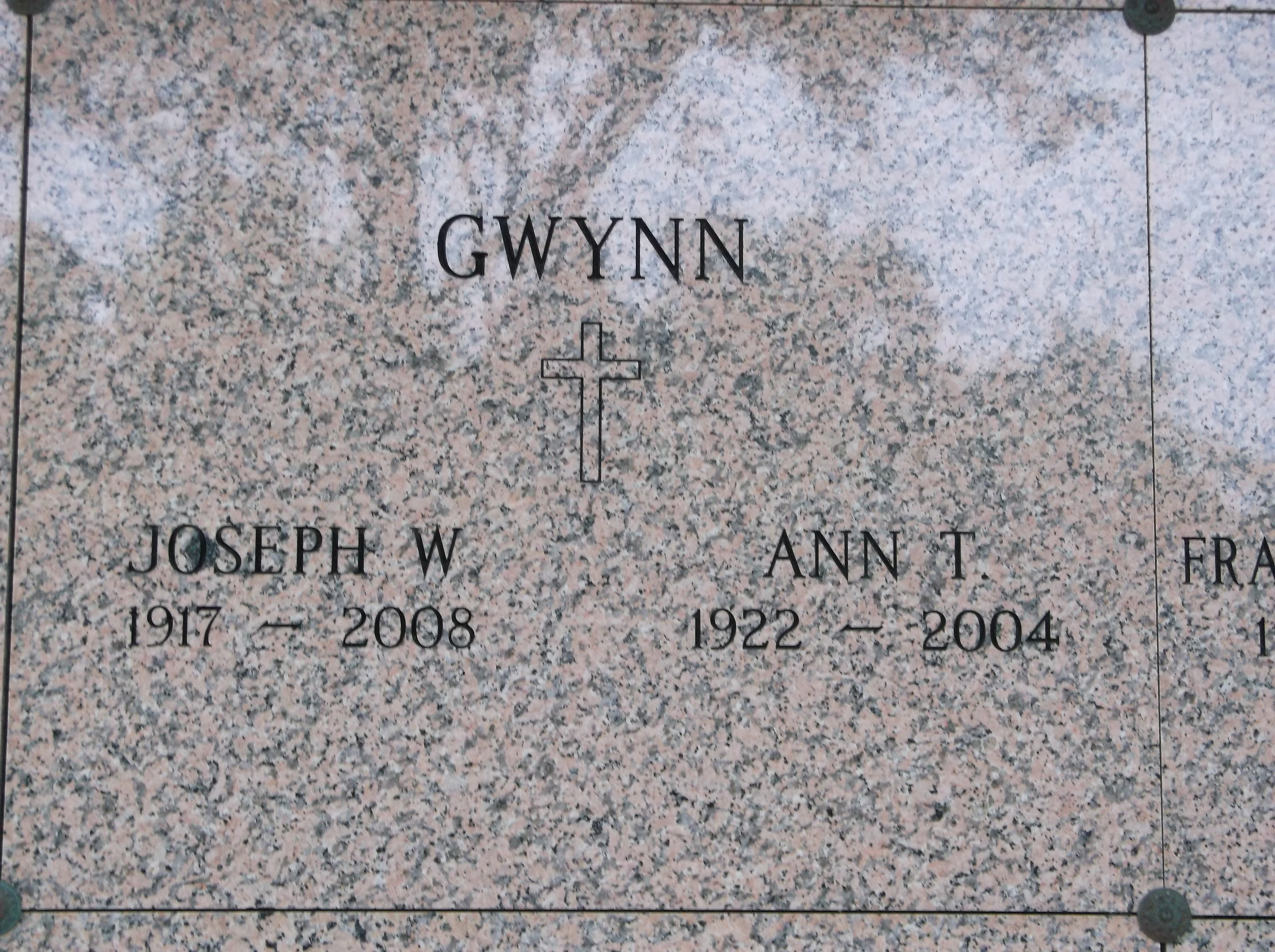 Joseph W Gwynn