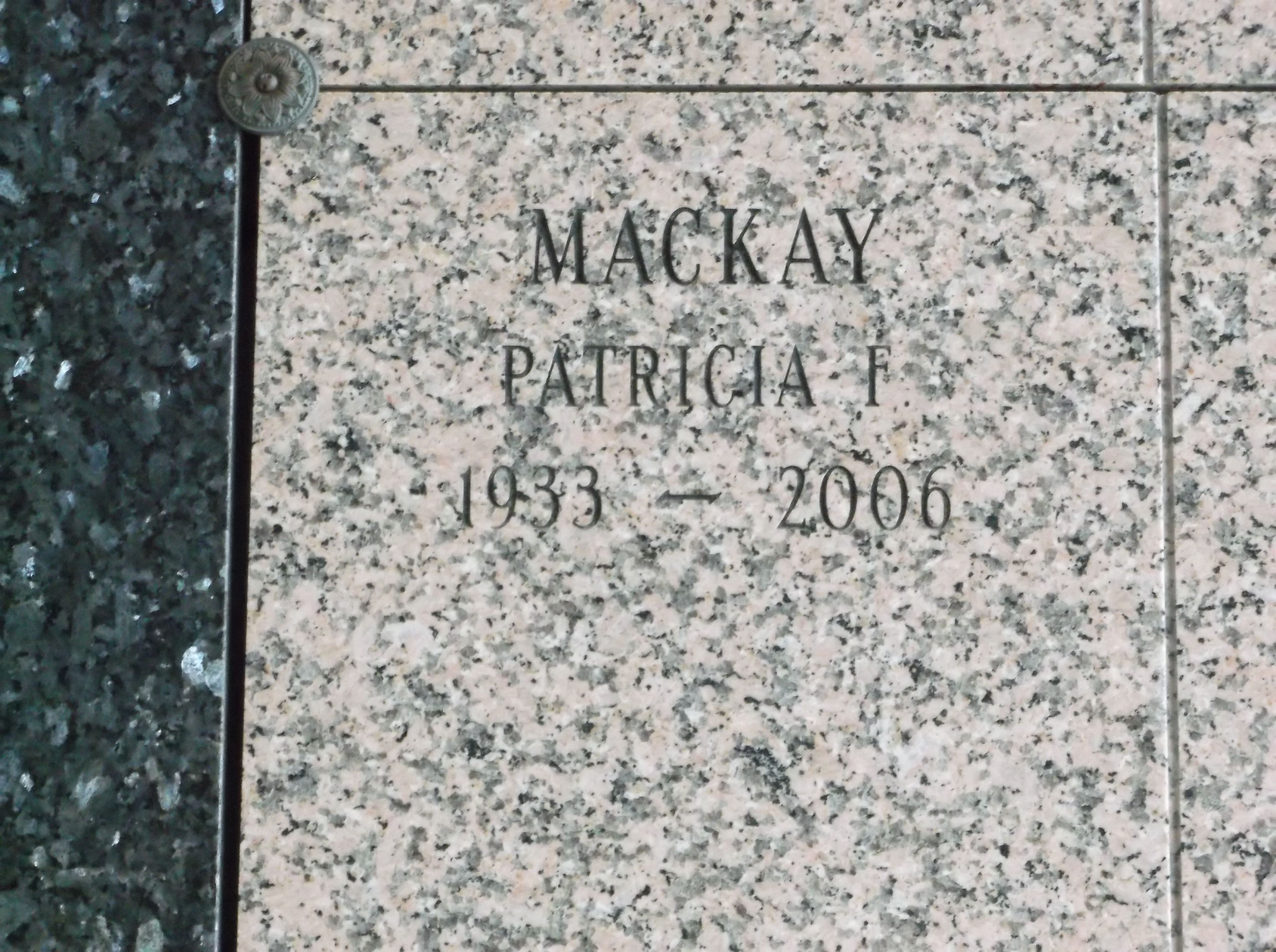 Patricia F Mackay