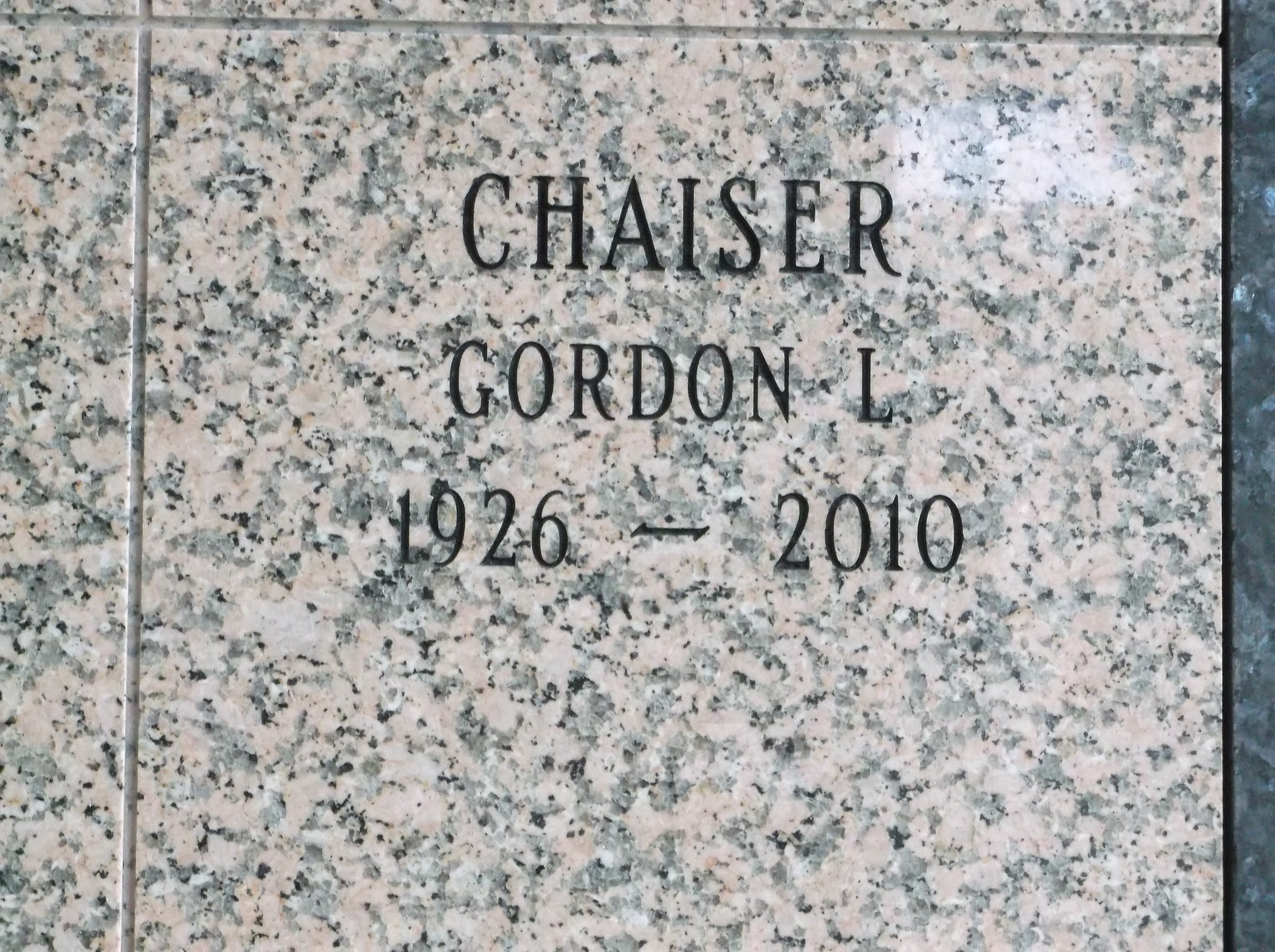 Gordon L Chaiser