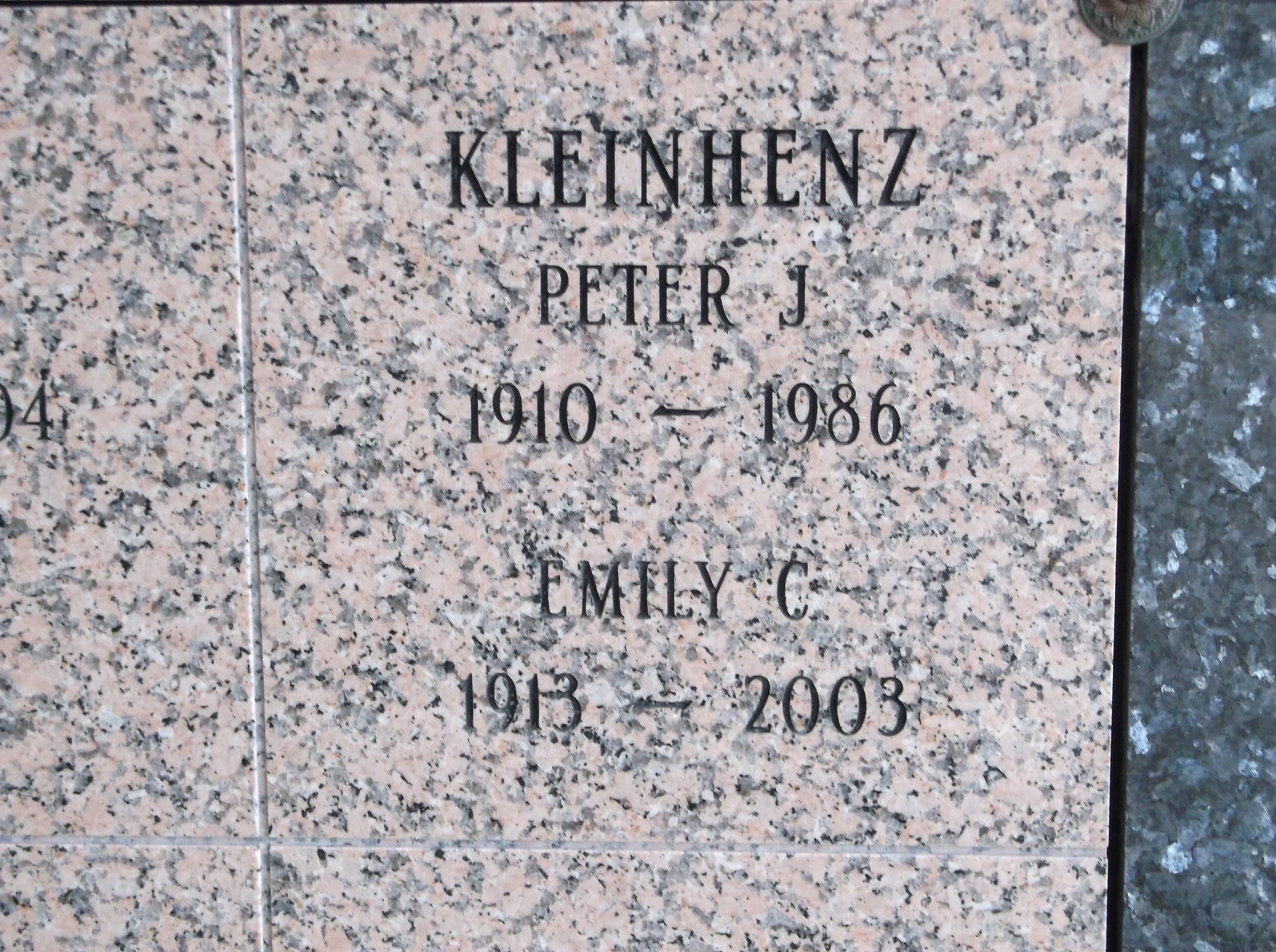 Peter J Kleinhenz