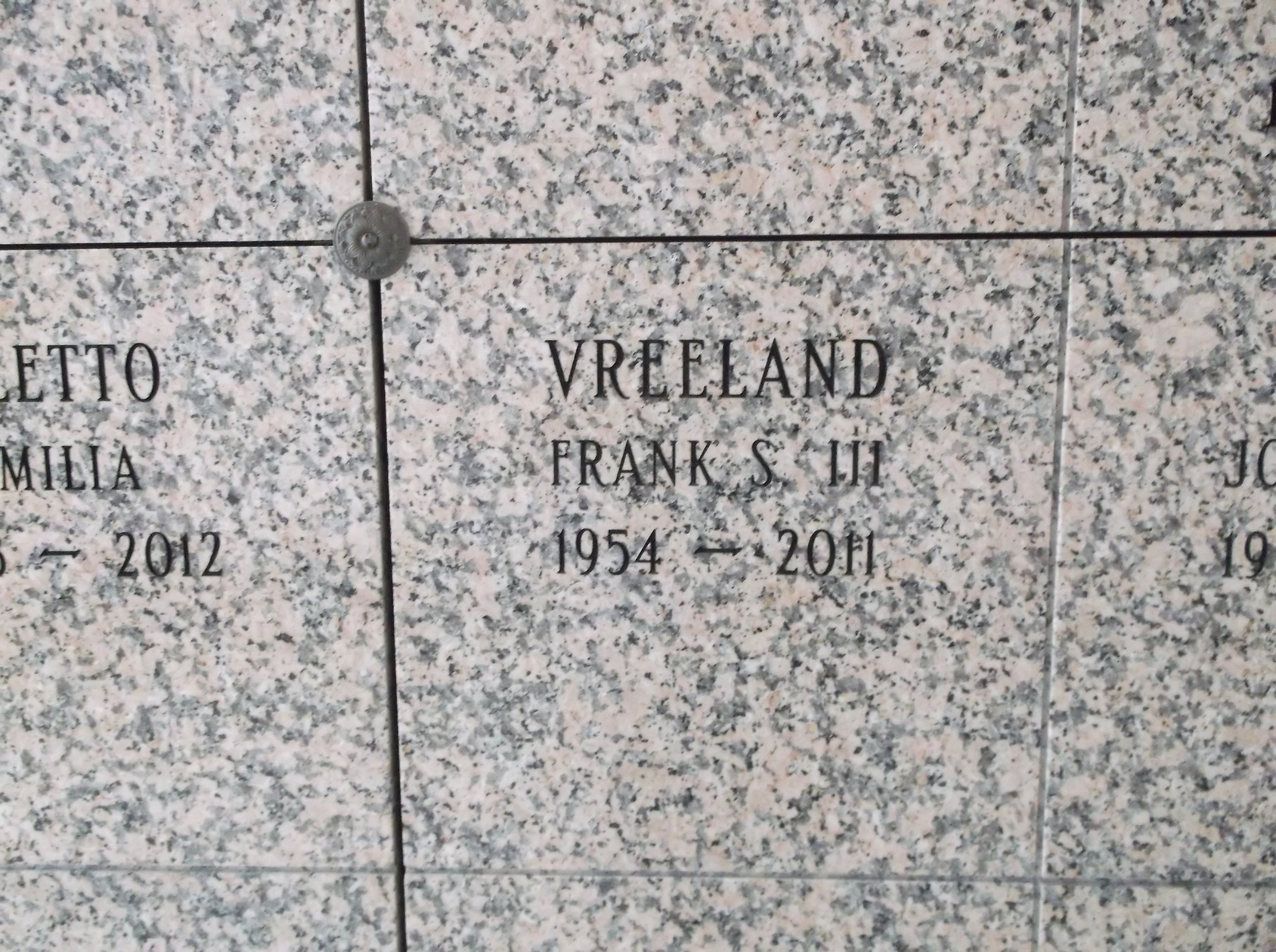 Frank S Vreeland, III