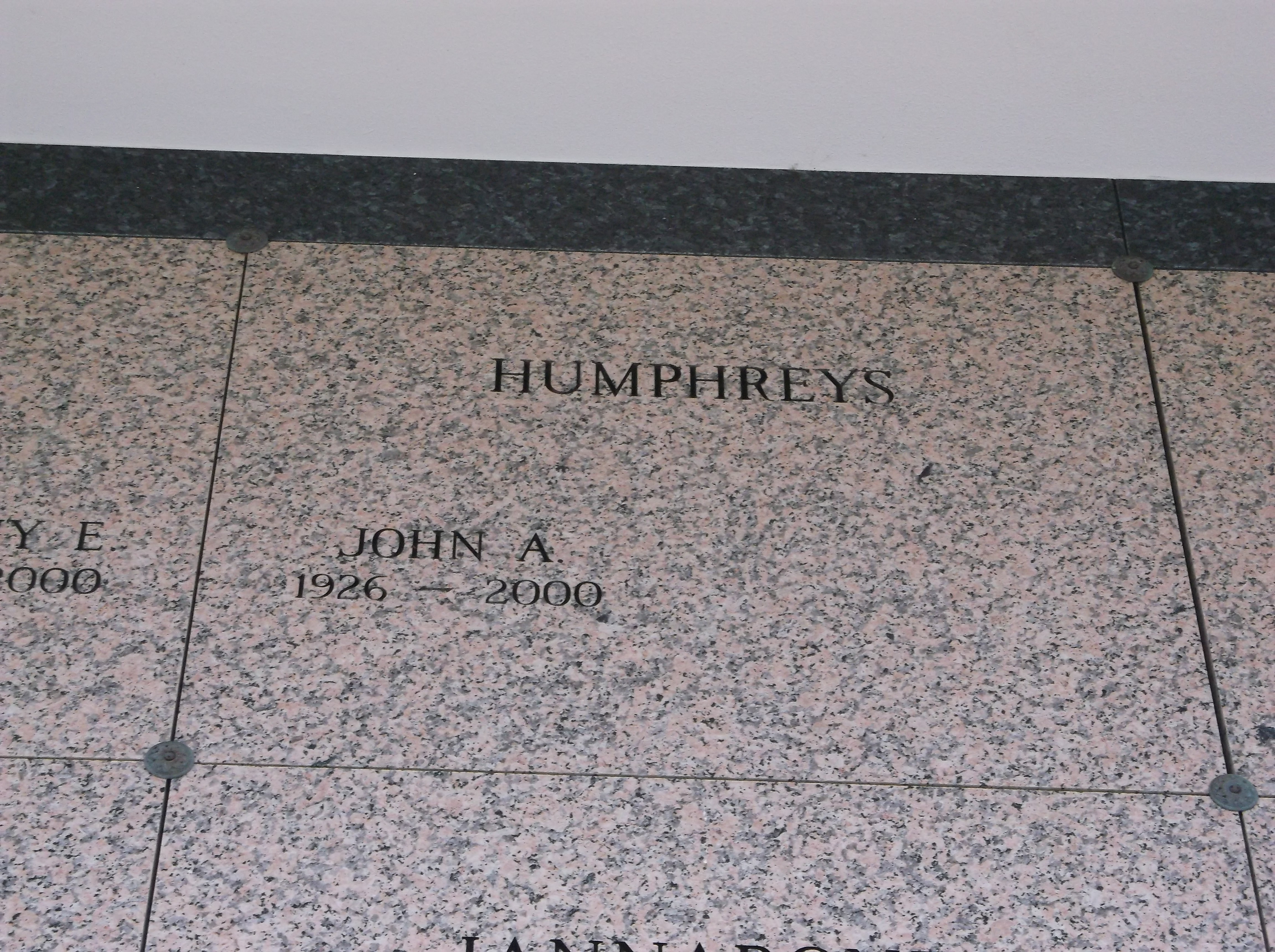 John A Humphreys