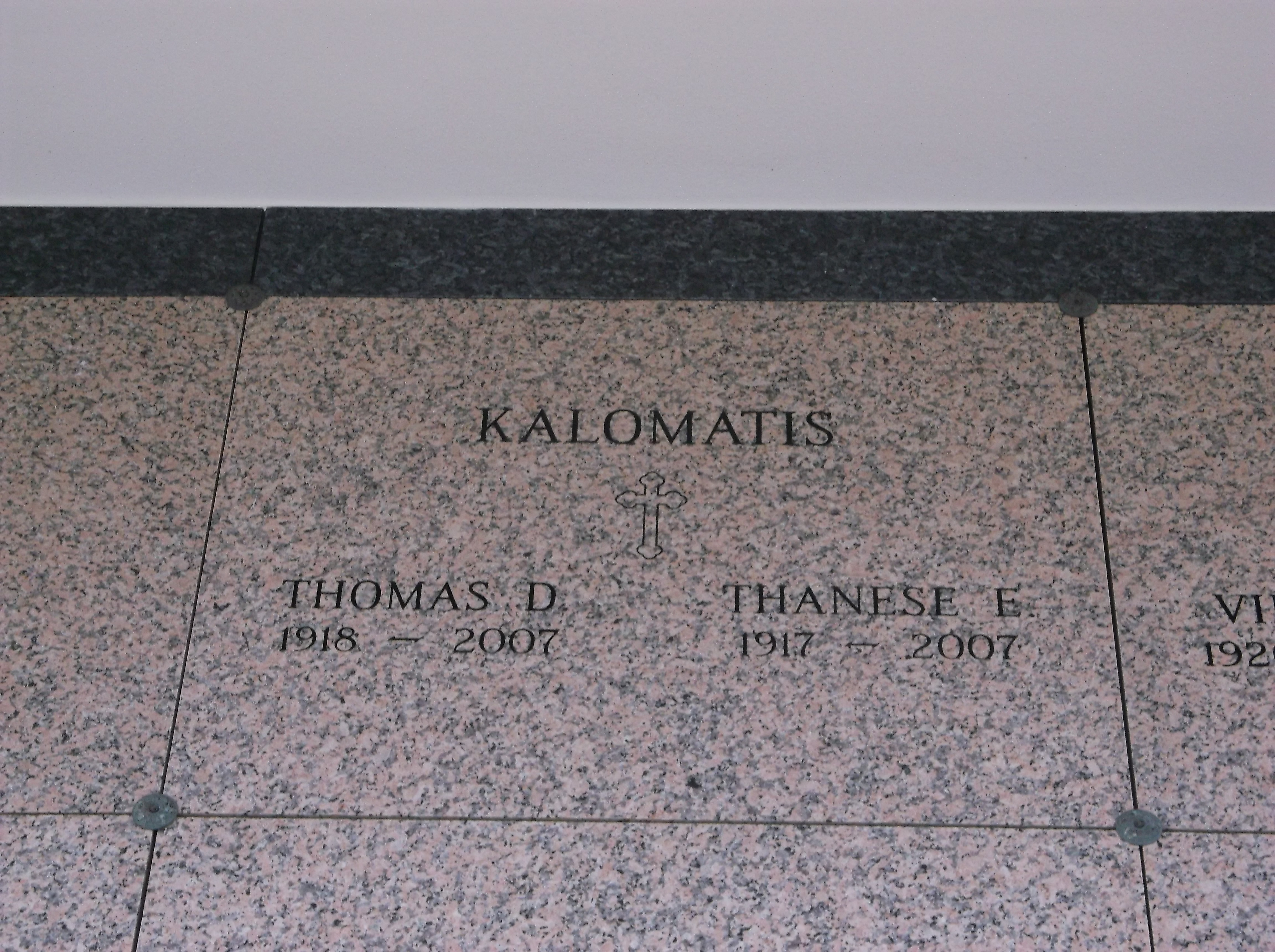 Thomas D Kalomatis