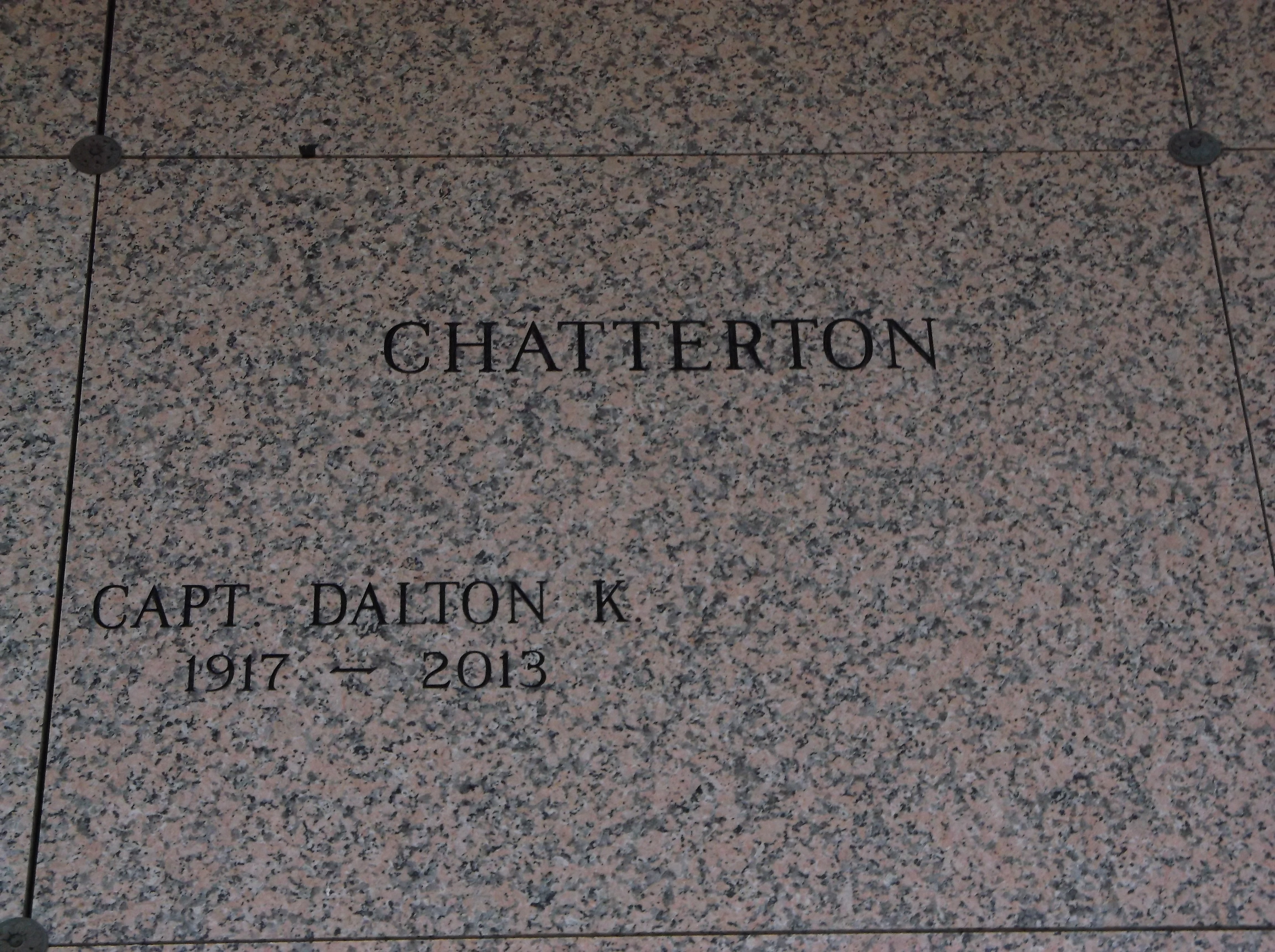 Capt Dalton K Chatterton