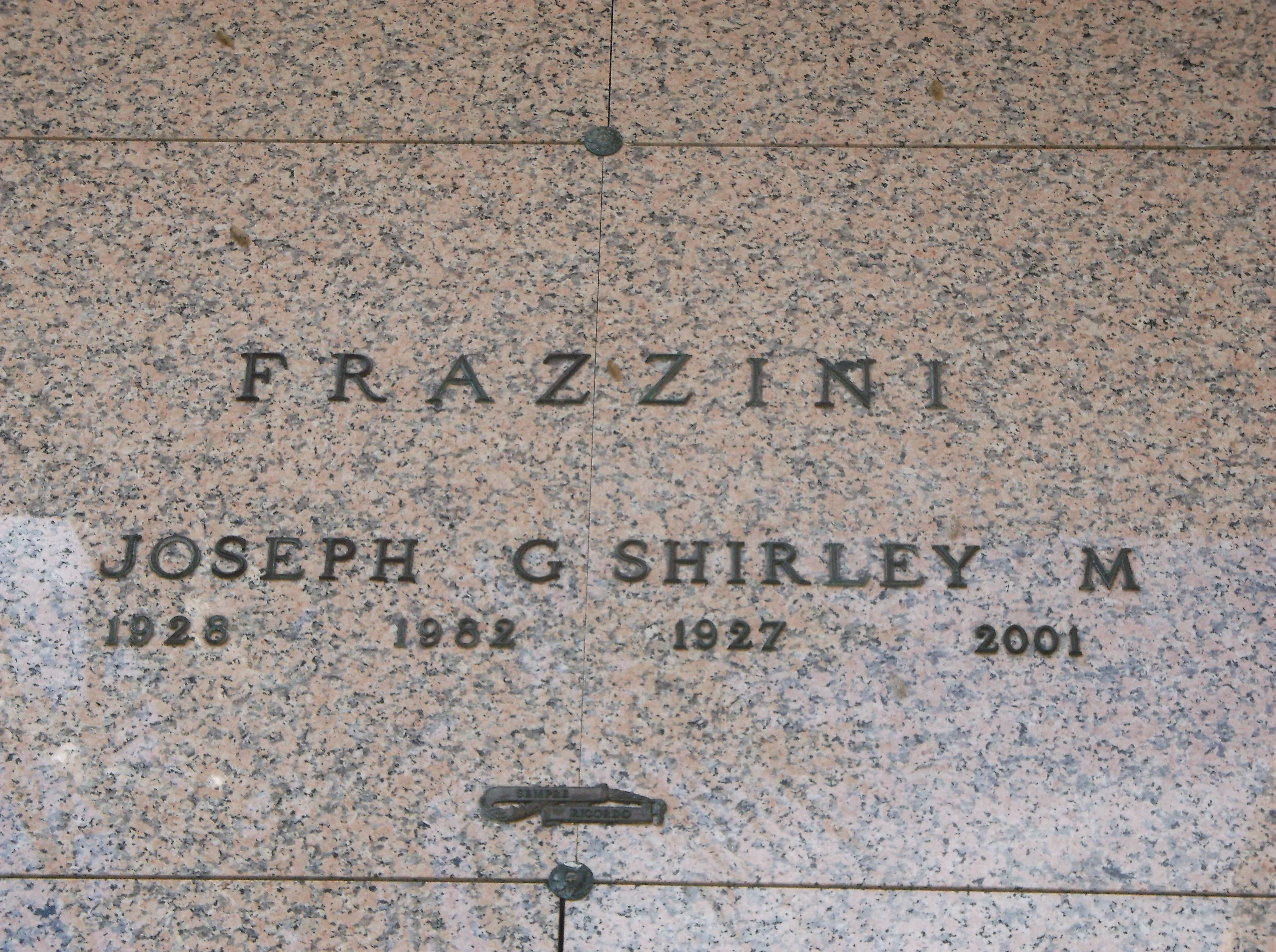 Shirley M Frazzini