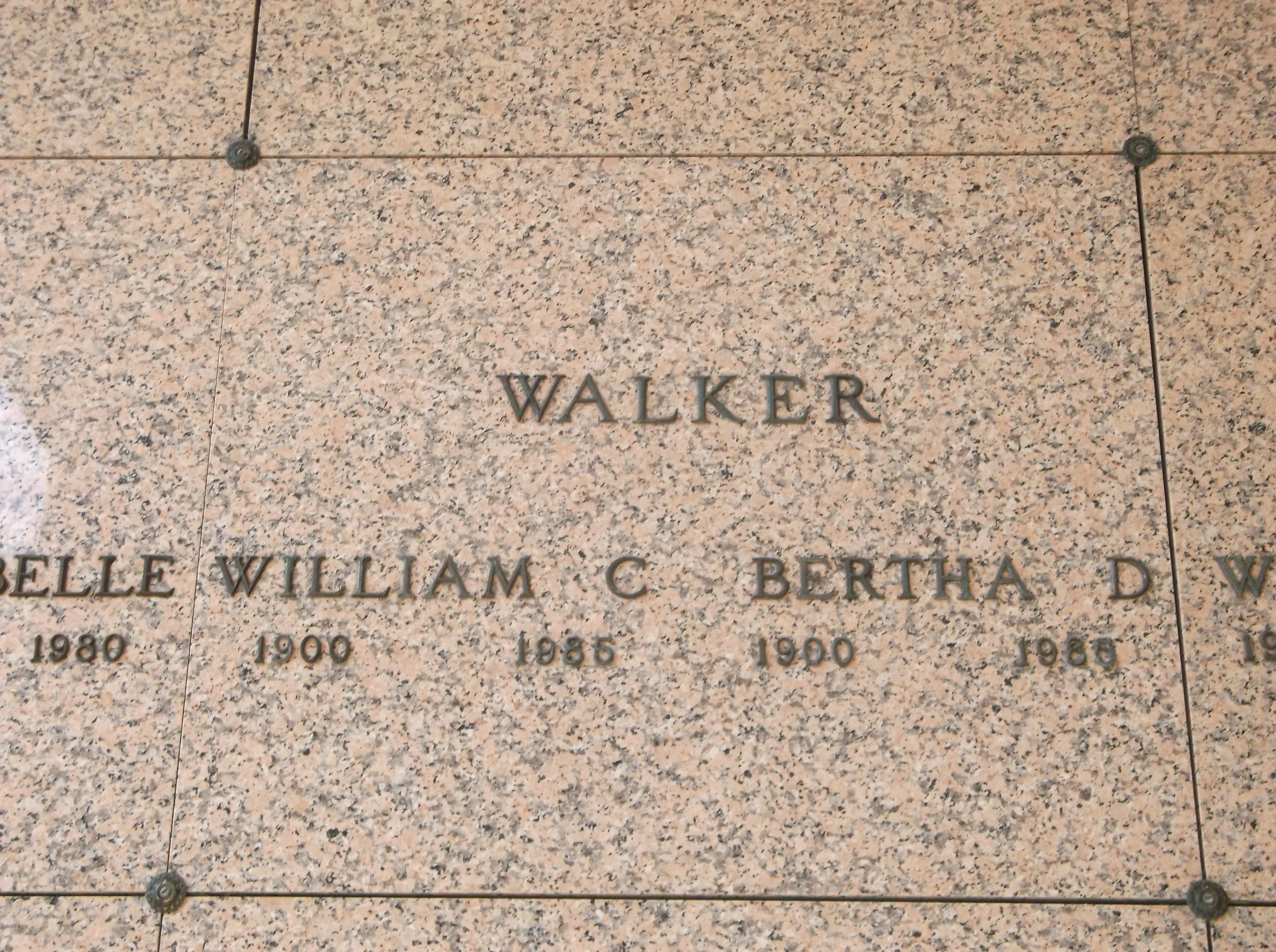 Bertha D Walker