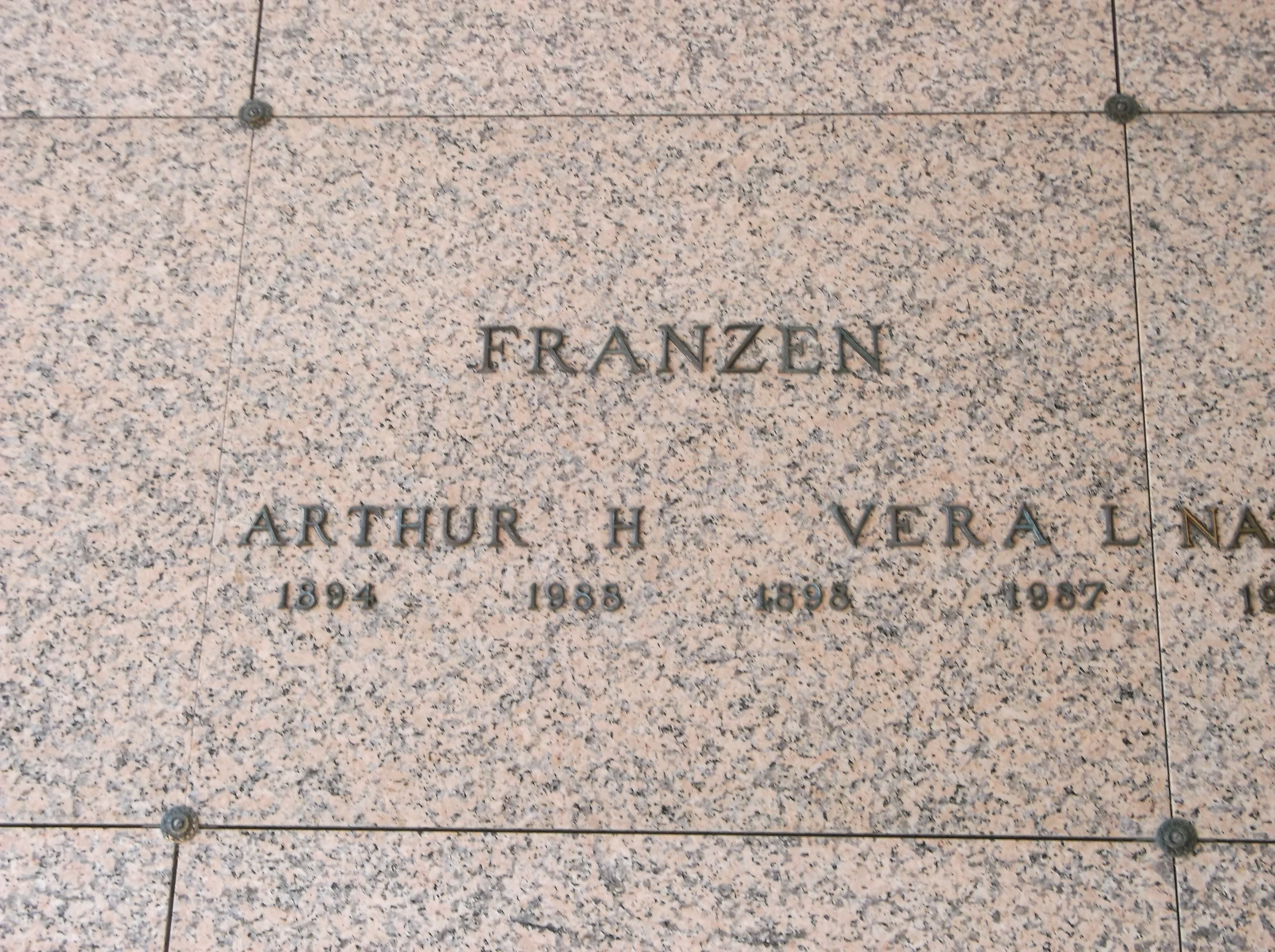 Arthur H Franzen