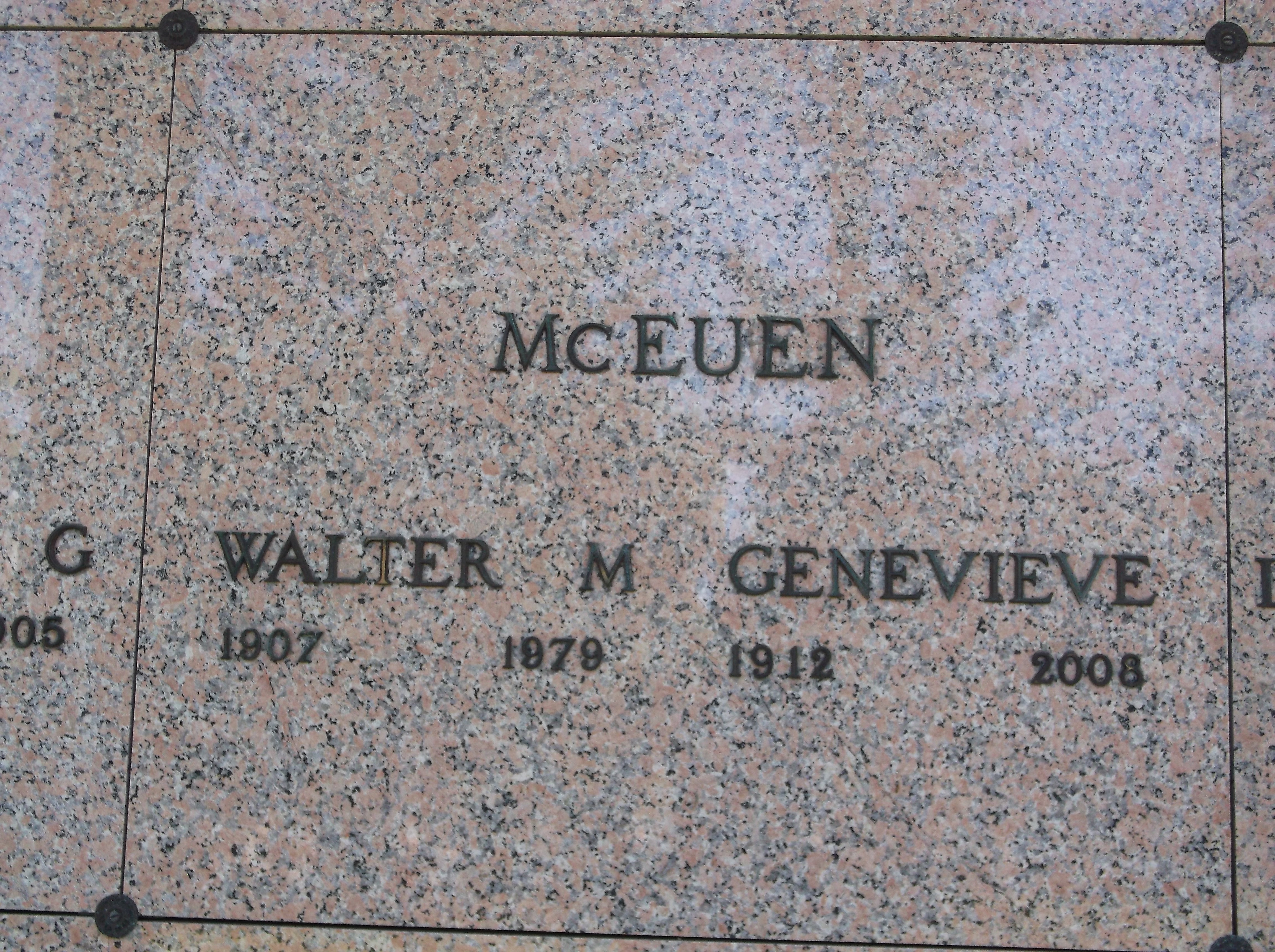 Walter M McEuen