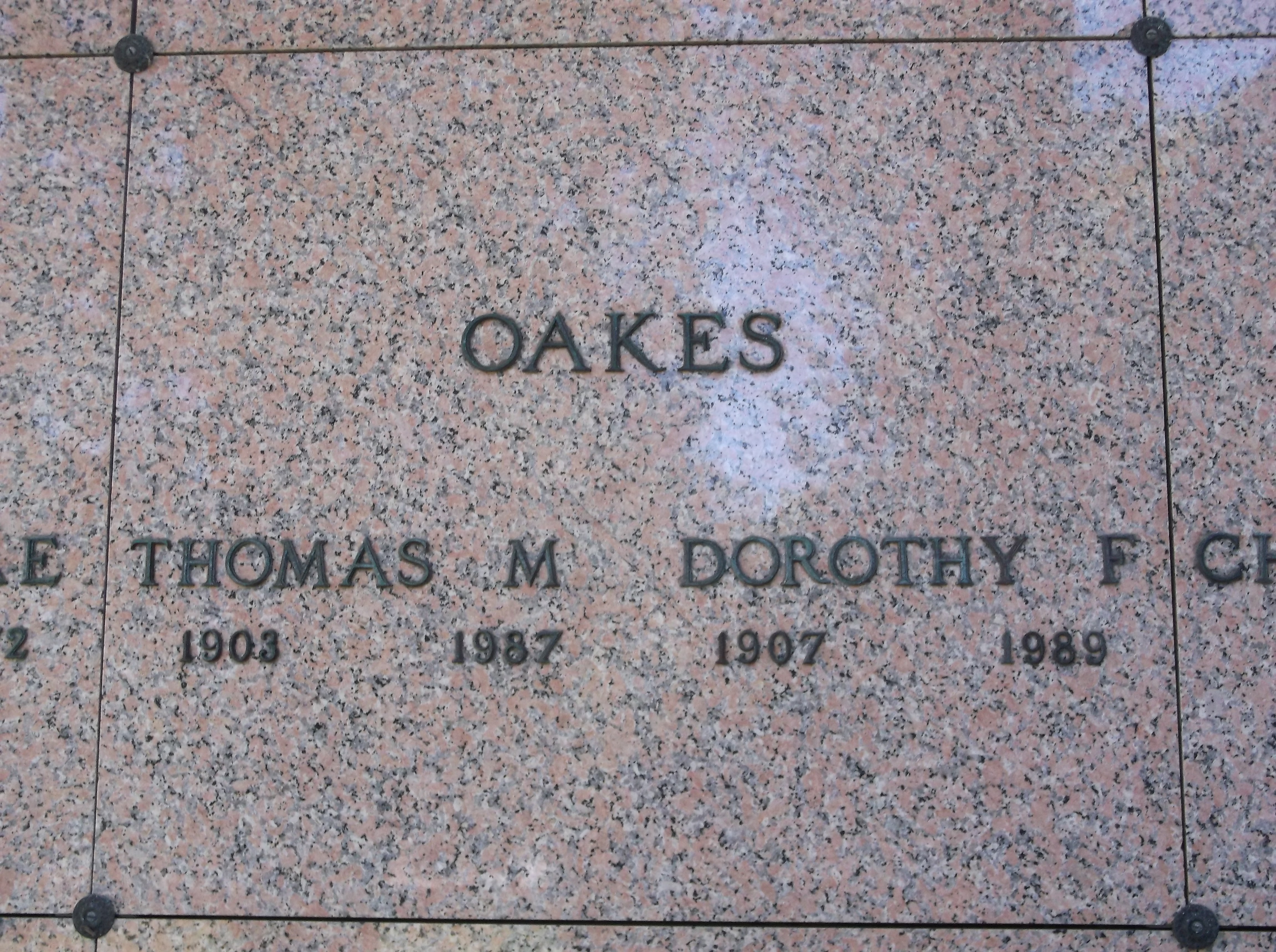 Thomas M Oakes